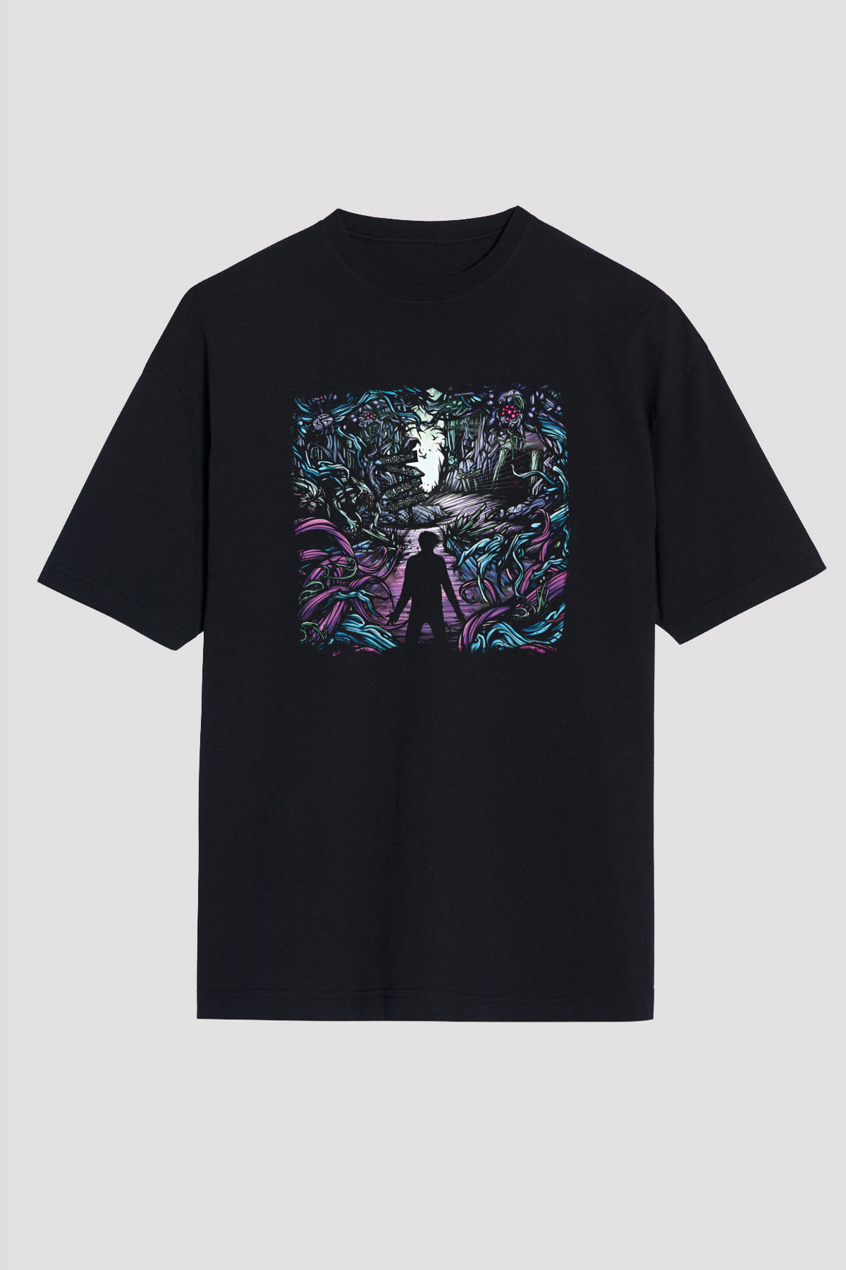 A Day to remember Baskılı Unisex Siyah Oversize Tişört