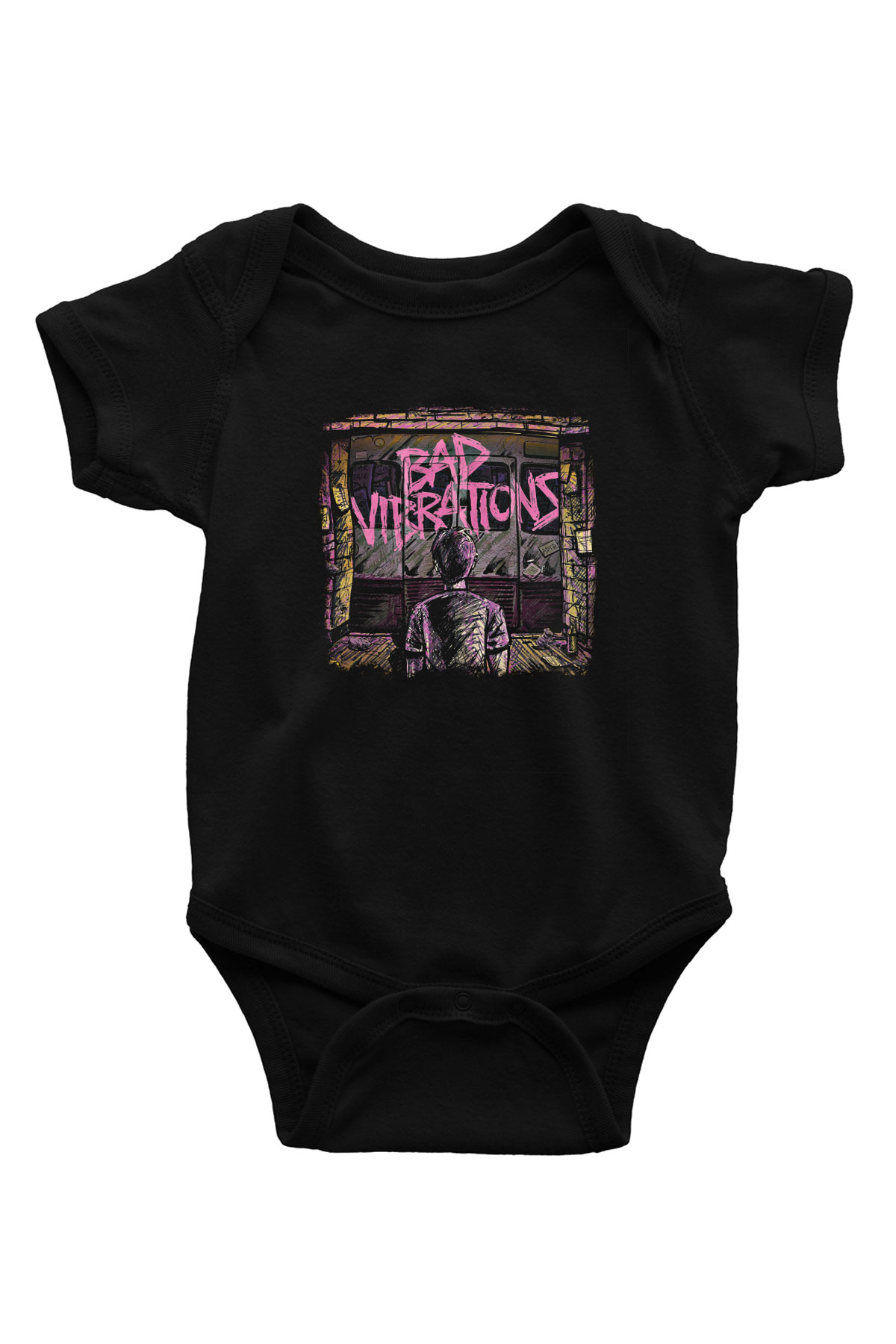 A Day to remember Baskılı Unisex Siyah Bebek Body - Zıbın