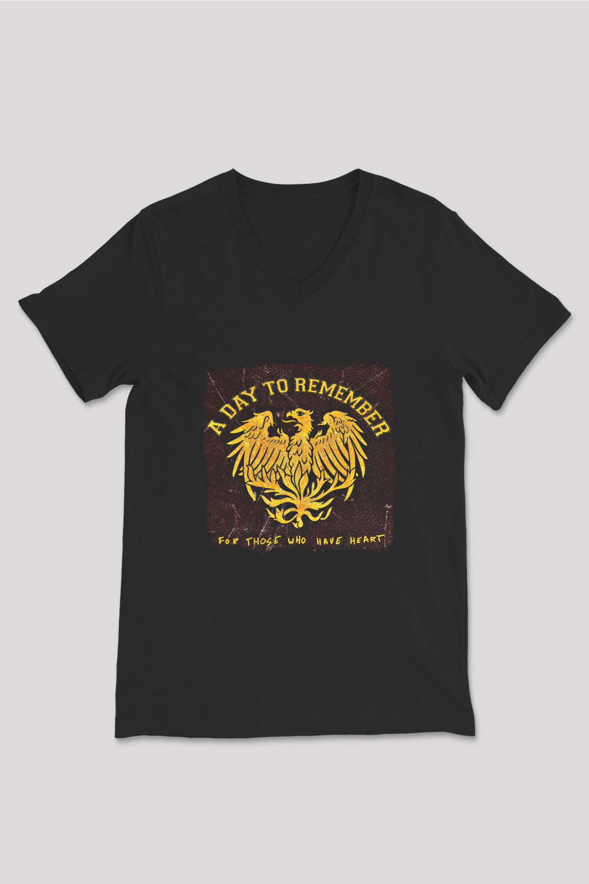A Day to remember Baskılı Unisex Siyah V Yaka Tişört