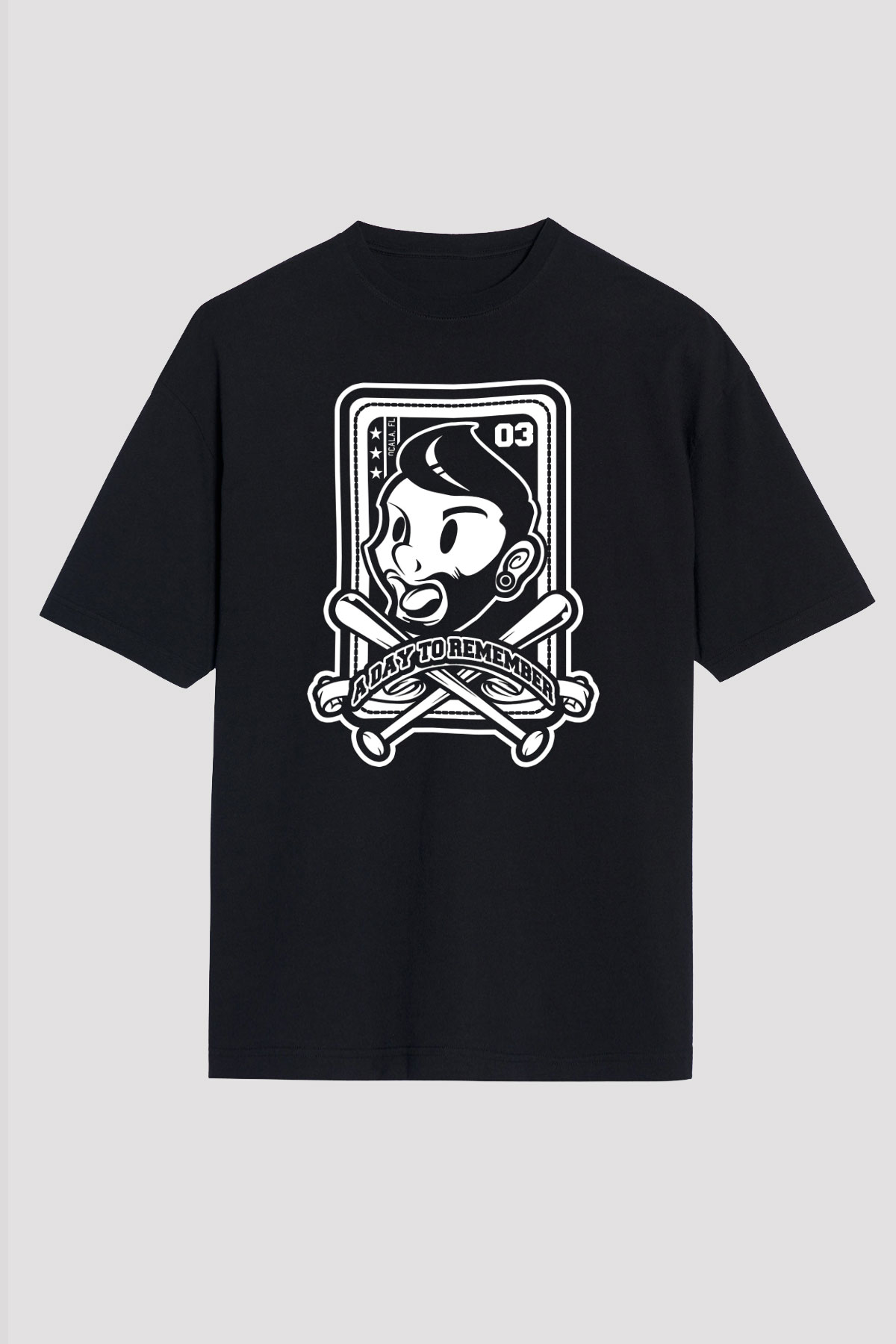 A Day to remember Baskılı Unisex Siyah Oversize Tişört
