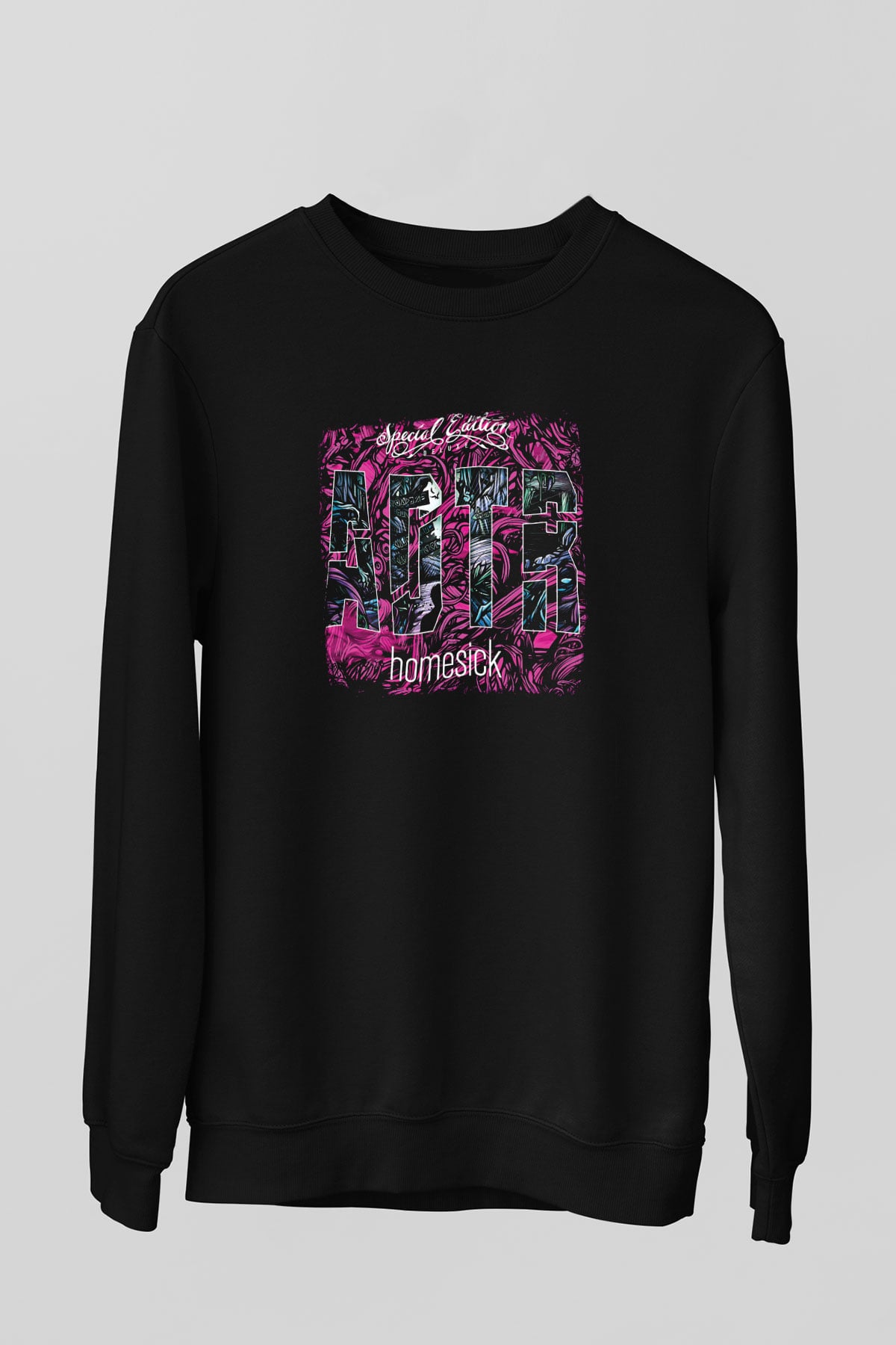 A Day to remember Baskılı Unisex Siyah Sweatshirt
