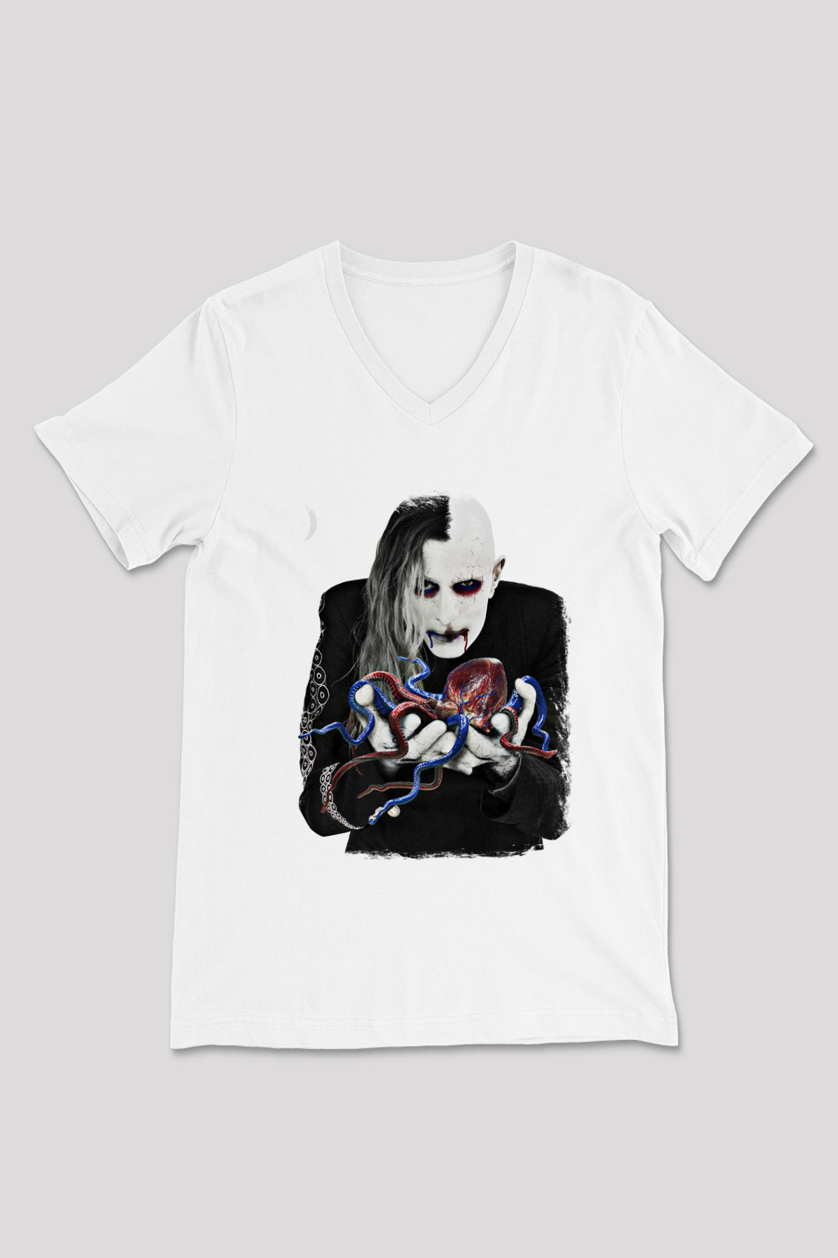 A Perfect Circle Baskılı Unisex Beyaz V Yaka Tişört