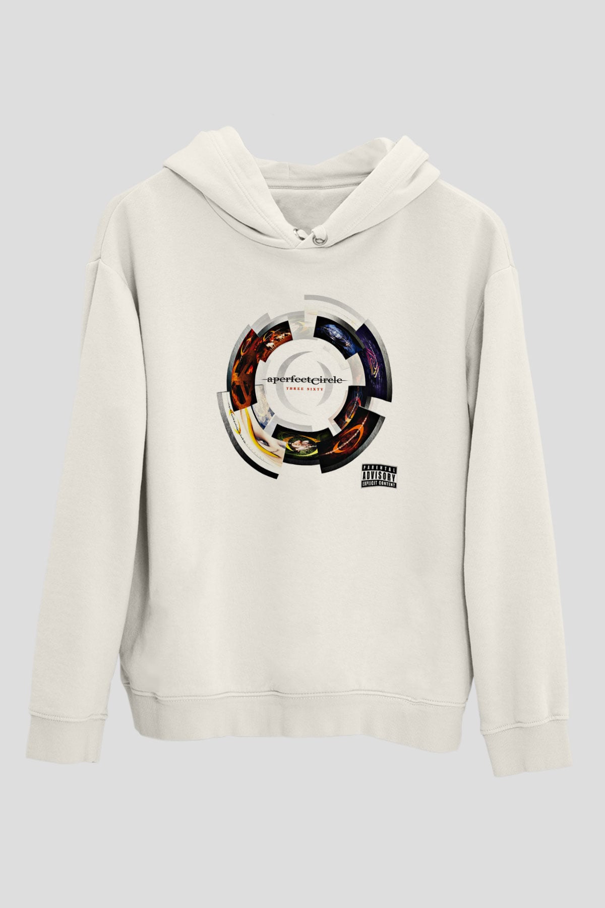 A Perfect Circle Baskılı Unisex Beyaz Hoodie