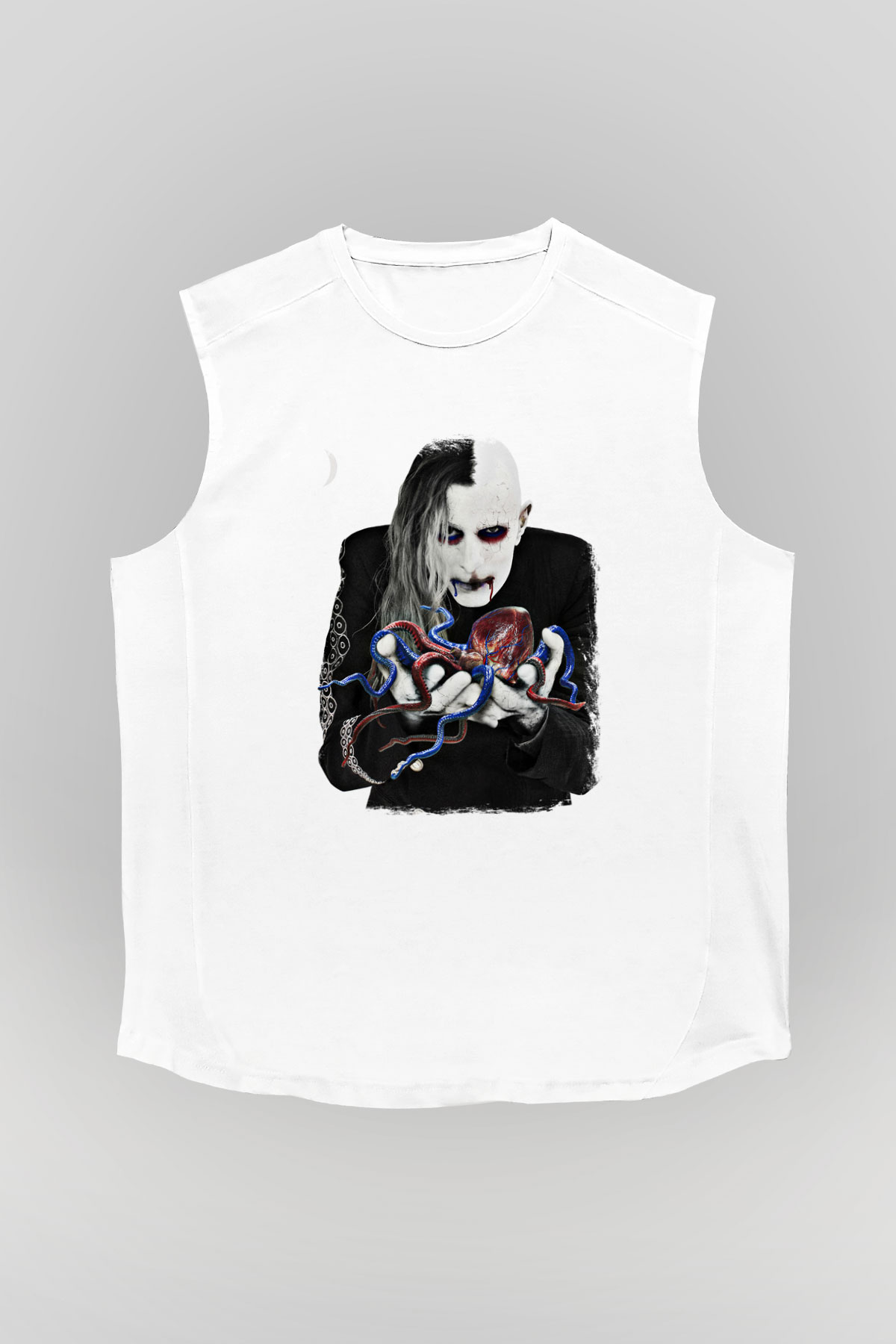 A Perfect Circle Baskılı Unisex Beyaz Kolsuz Tişört