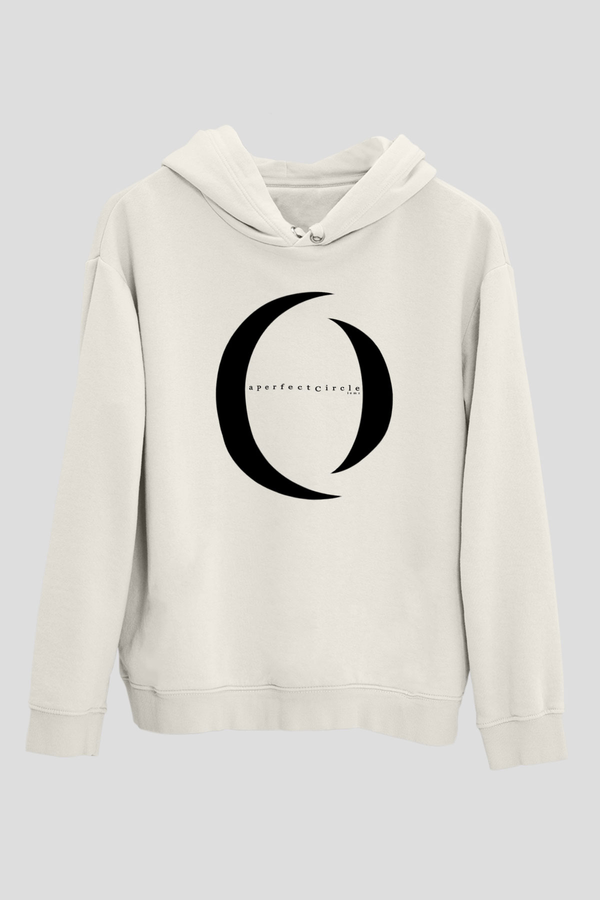 A Perfect Circle Baskılı Unisex Beyaz Hoodie