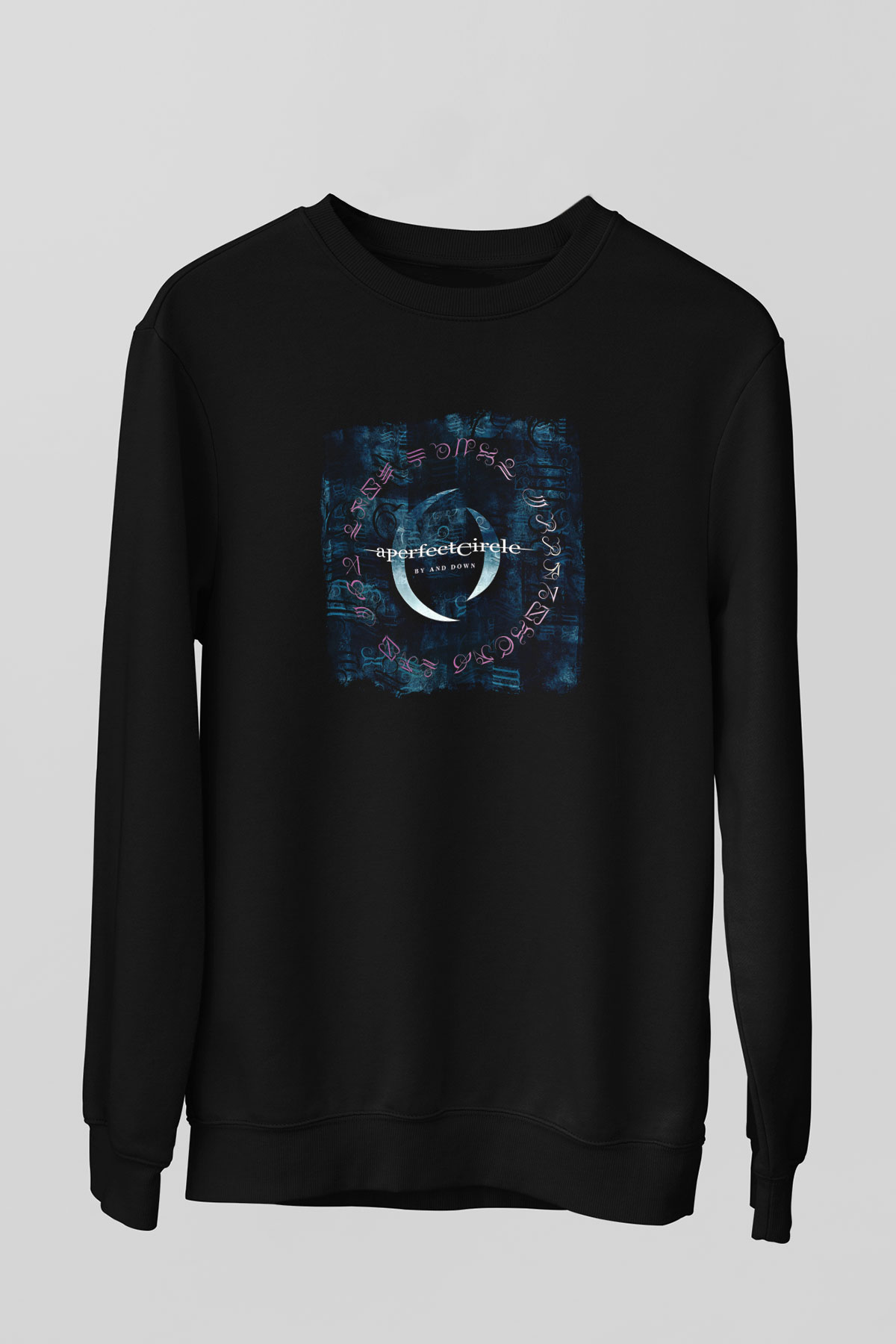 A Perfect Circle Baskılı Unisex Siyah Sweatshirt
