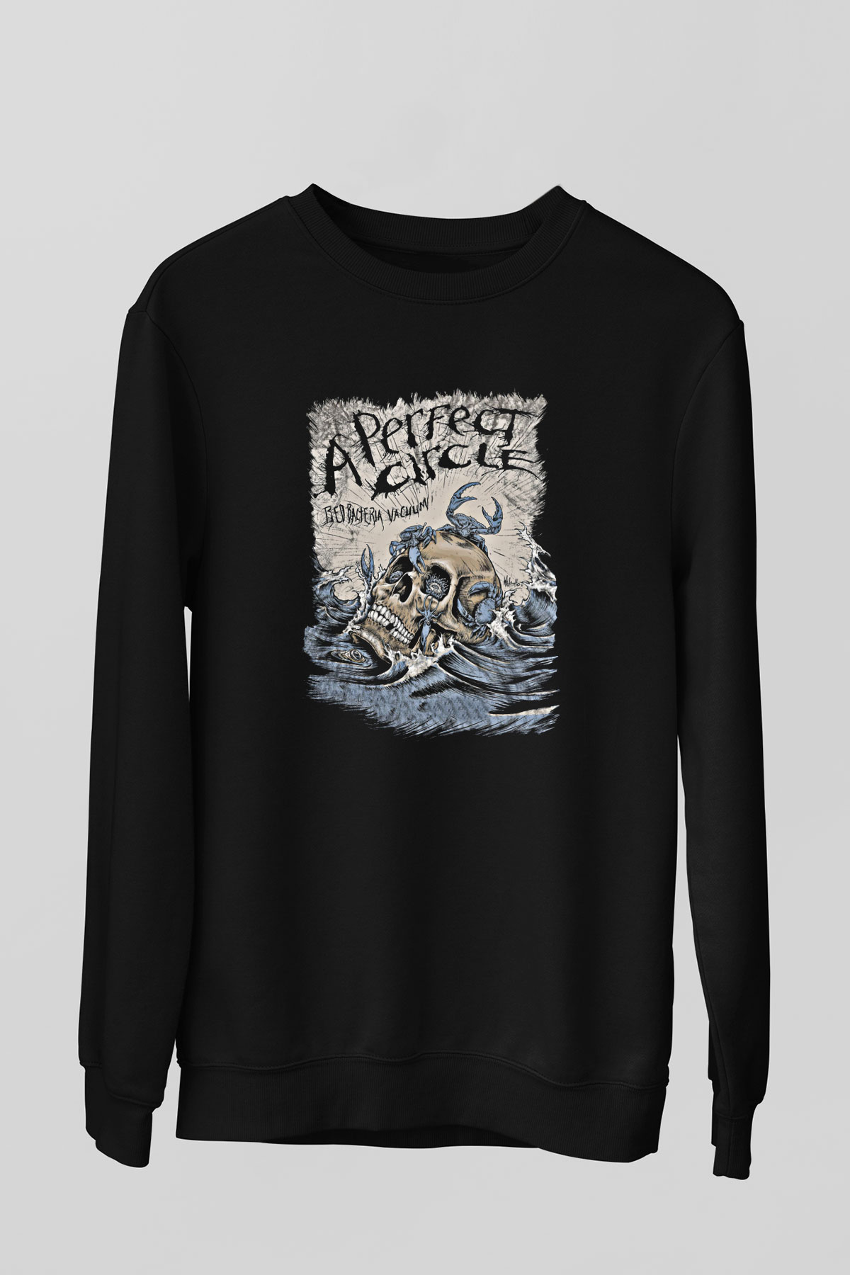 A Perfect Circle Baskılı Unisex Siyah Sweatshirt