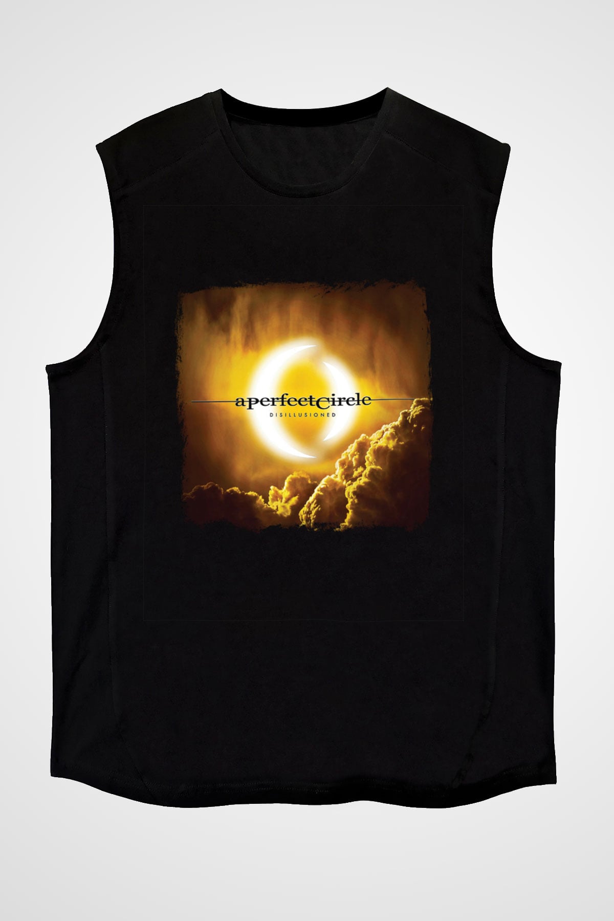 A Perfect Circle Baskılı Unisex Siyah Kolsuz Tişört