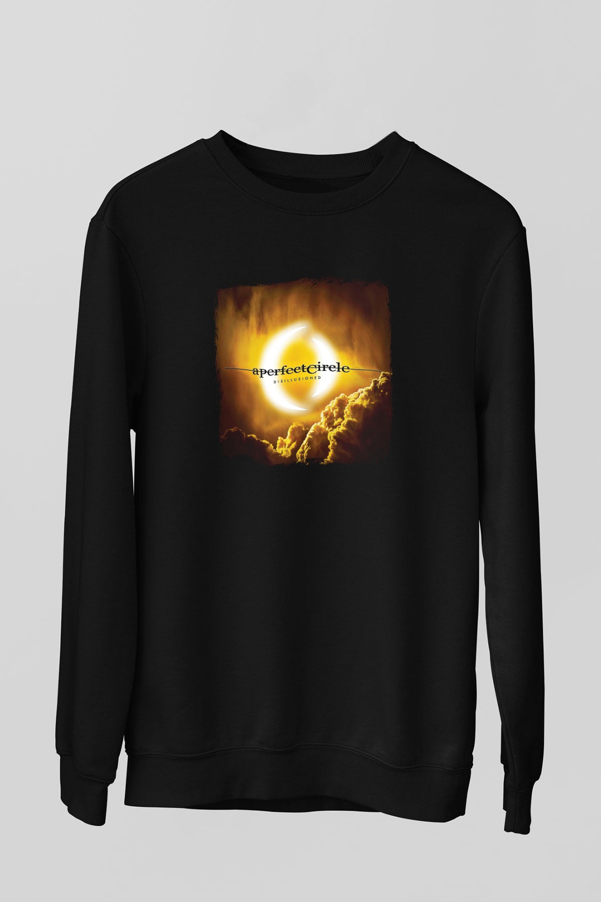 A Perfect Circle Baskılı Unisex Siyah Sweatshirt