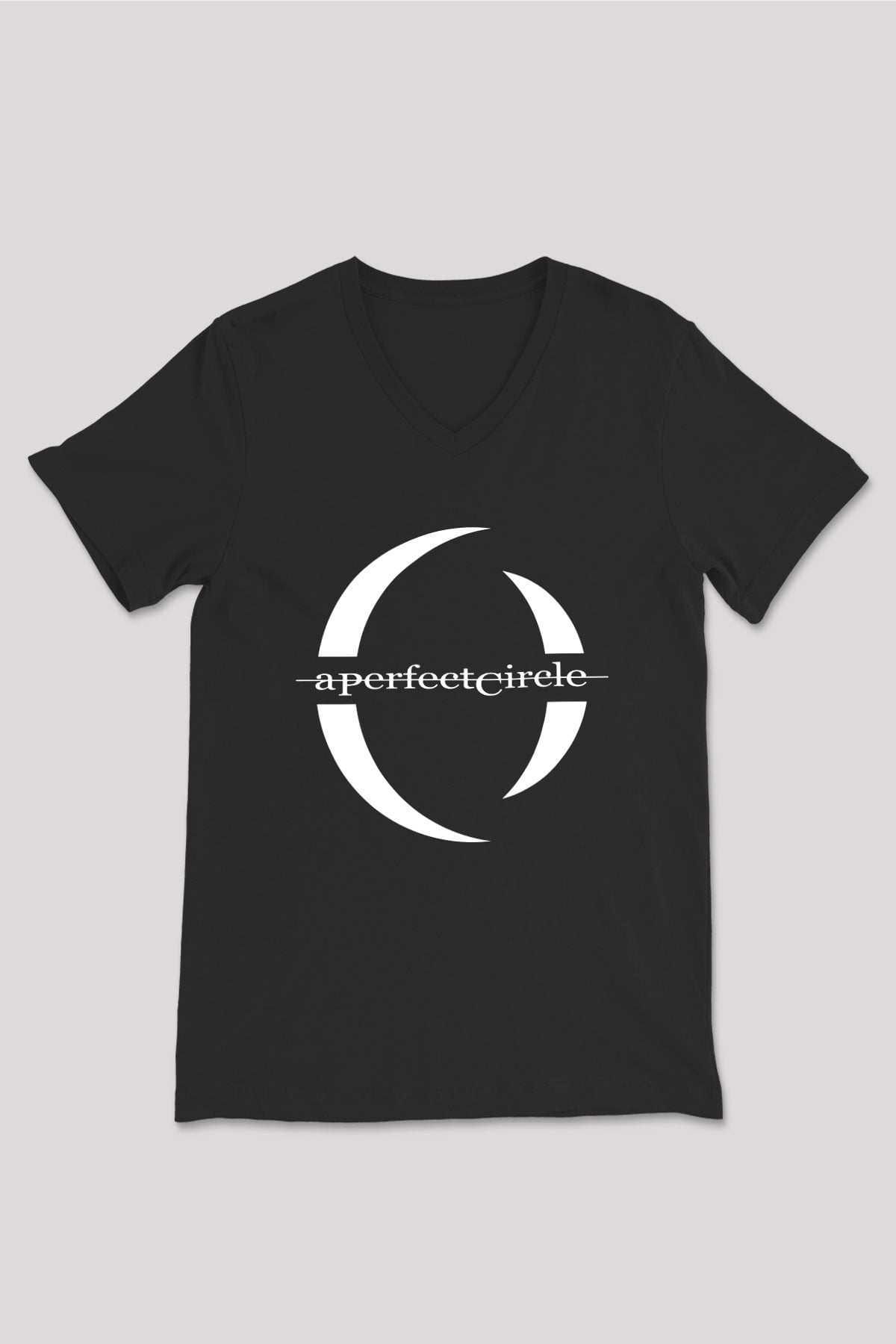 A Perfect Circle Siyah Unisex V Yaka Tişört T-Shirt