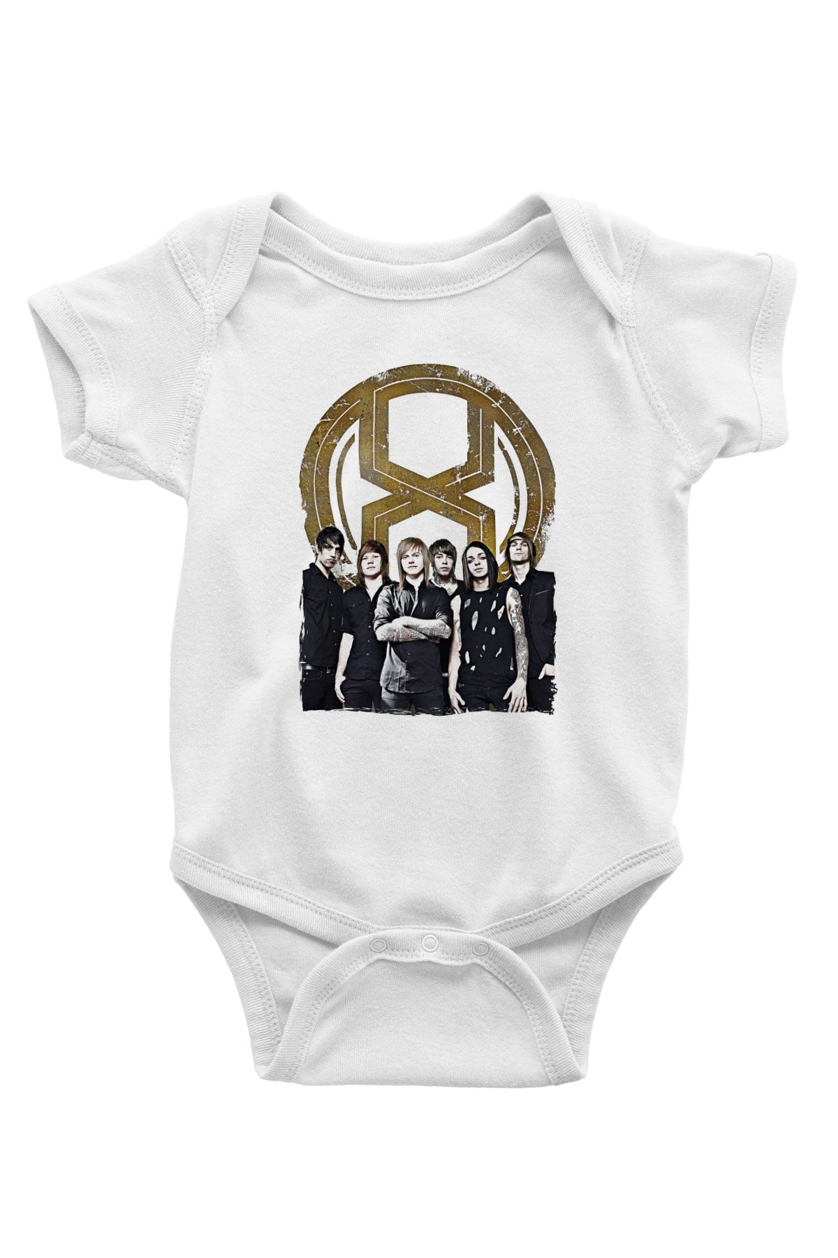 A Skylit Drive Baskılı Beyaz Unisex Bebek Body - Zıbın