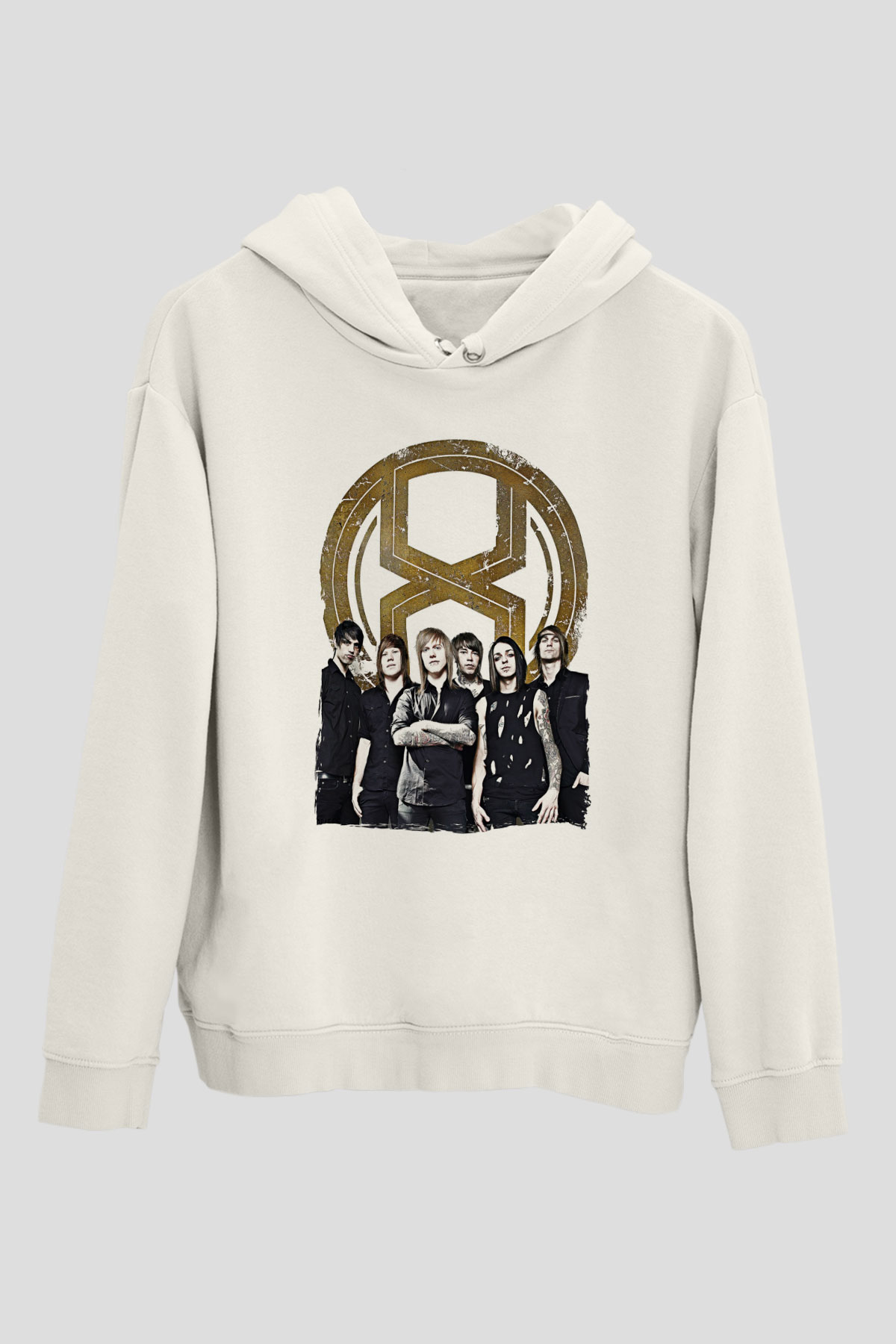 A Skylit Drive Baskılı Beyaz Unisex Kapüşonlu Sweatshirt