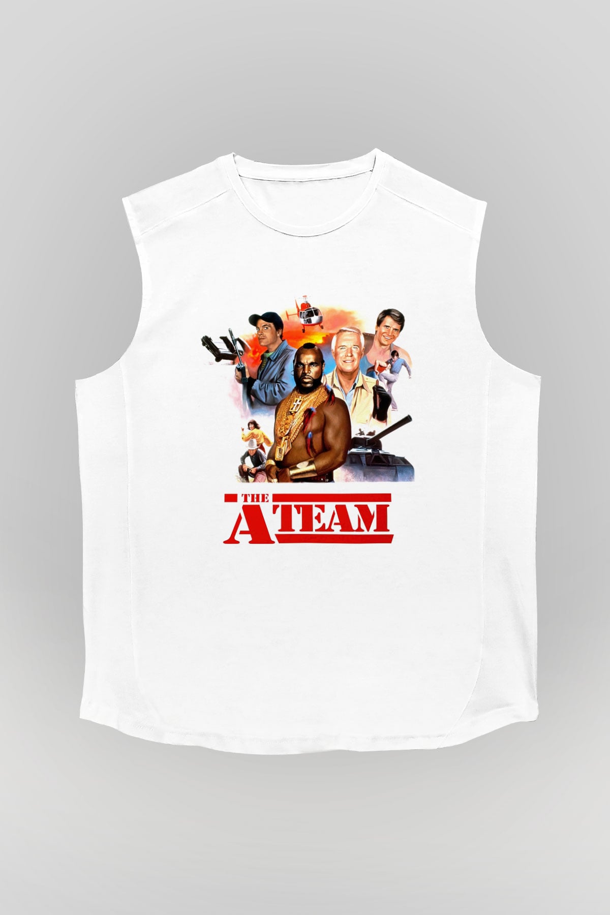 A-Team Beyaz Unisex Kolsuz Tişört