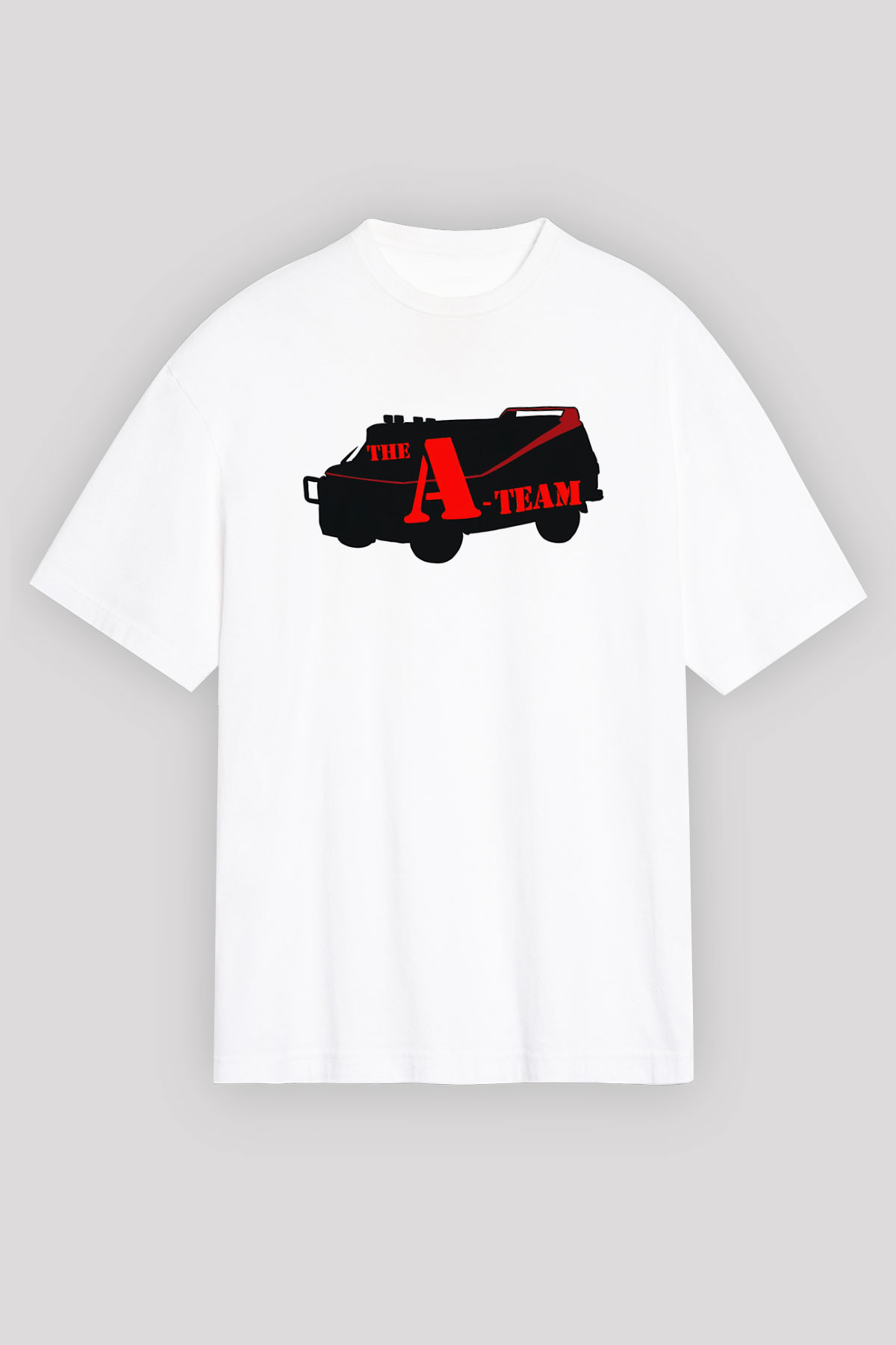 A-Team Beyaz Unisex Oversize Tişört T-Shirt
