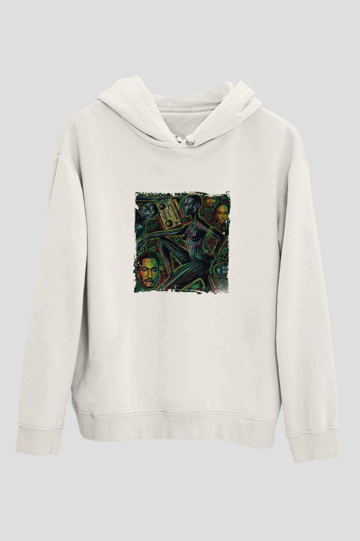 A Tribe Called Quest Baskılı Unisex Beyaz Hoodie