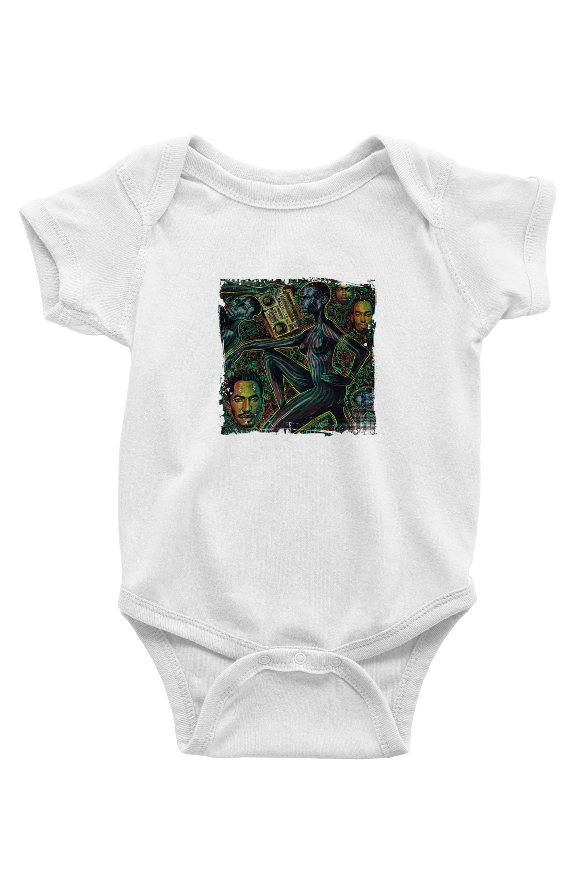 A Tribe Called Quest Baskılı Unisex Beyaz Bebek Body - Zıbın