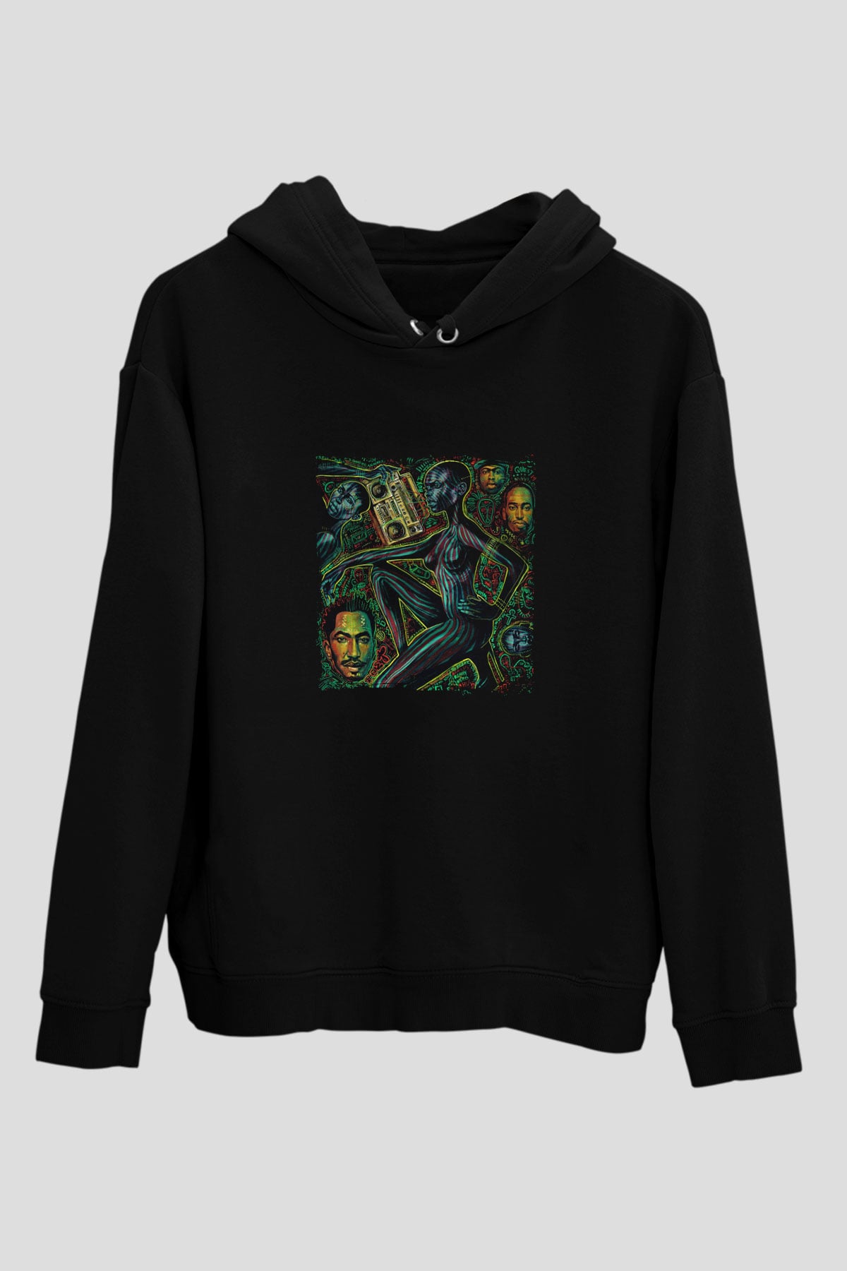 A Tribe Called Quest Baskılı Unisex Siyah Hoodie