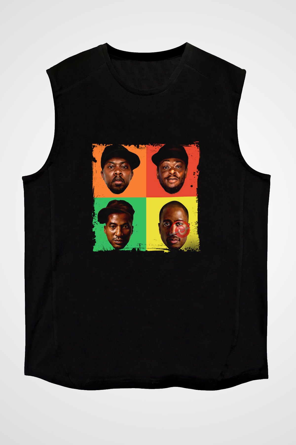 A Tribe Called Quest Baskılı Unisex Siyah Kolsuz Tişört