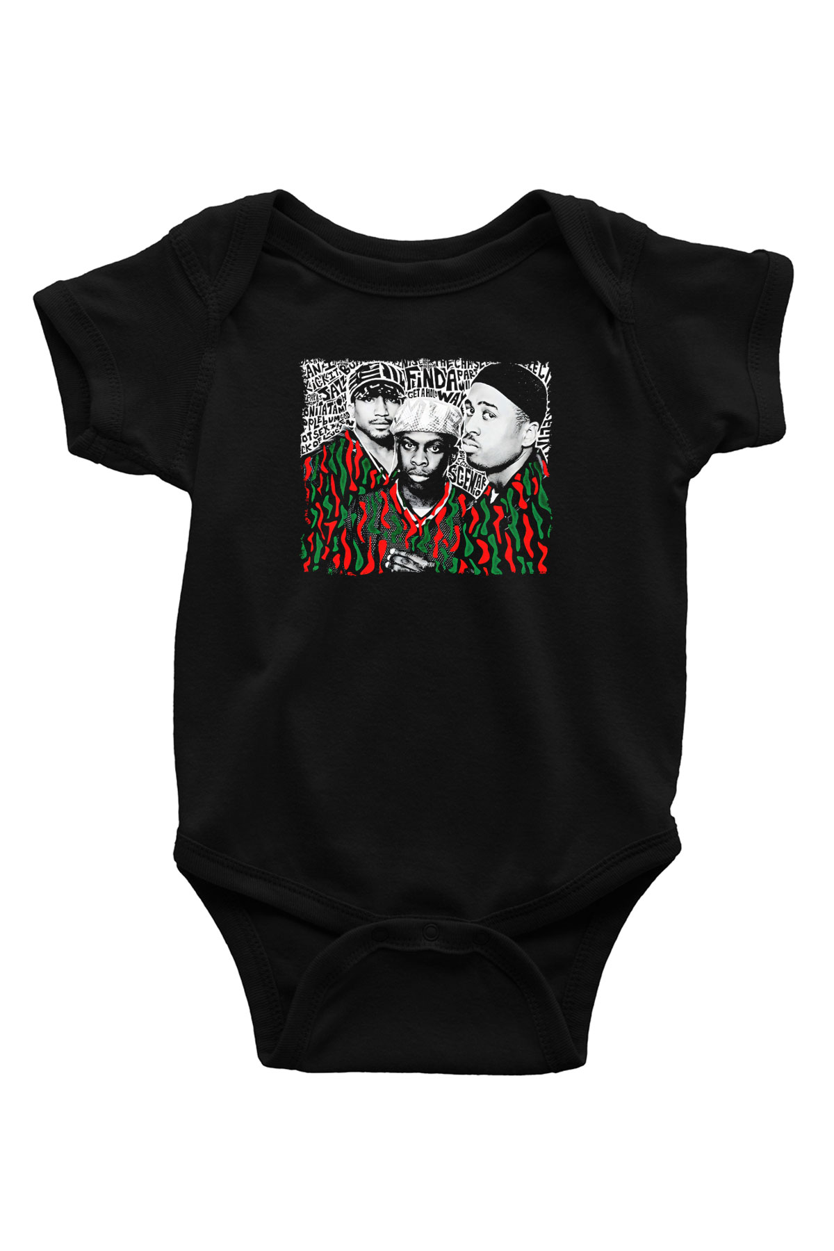 A Tribe Called Quest Baskılı Unisex Siyah Bebek Body - Zıbın