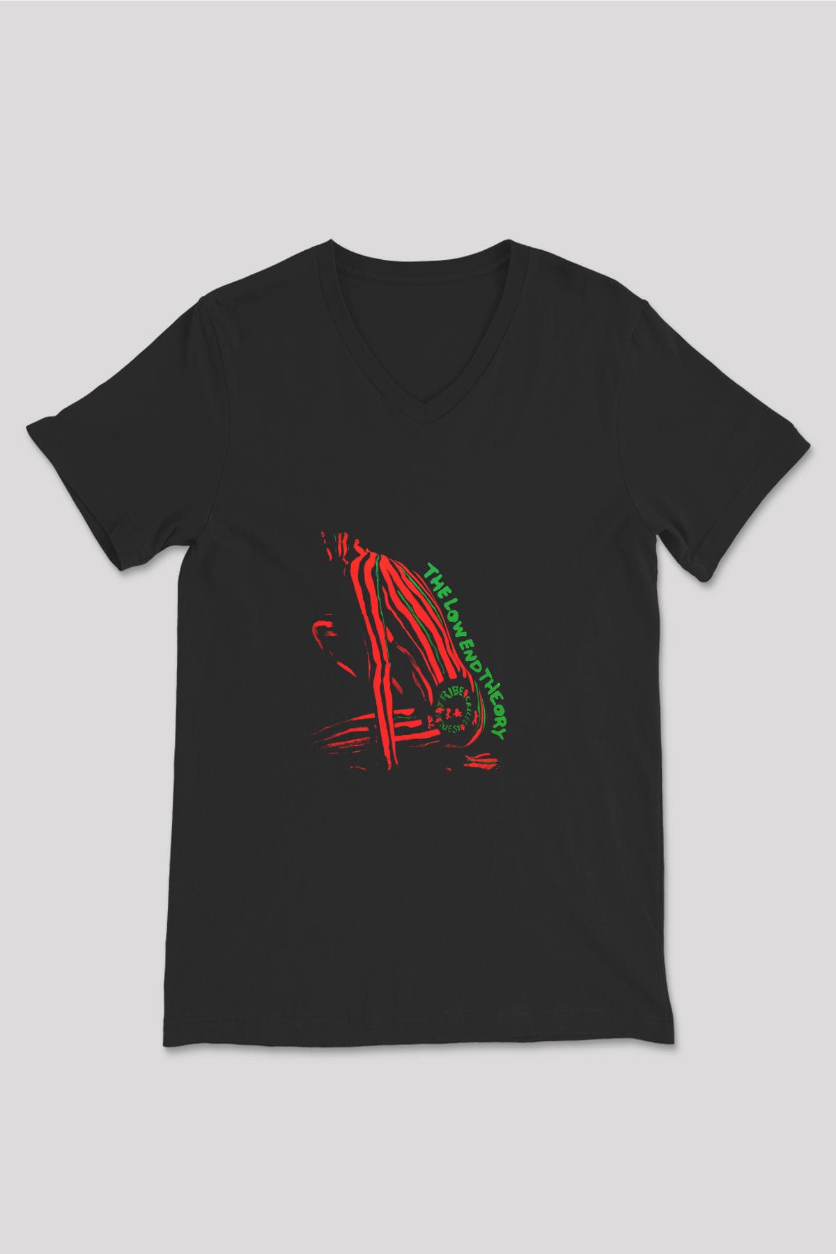 A Tribe Called Quest Baskılı Unisex Siyah V Yaka Tişört