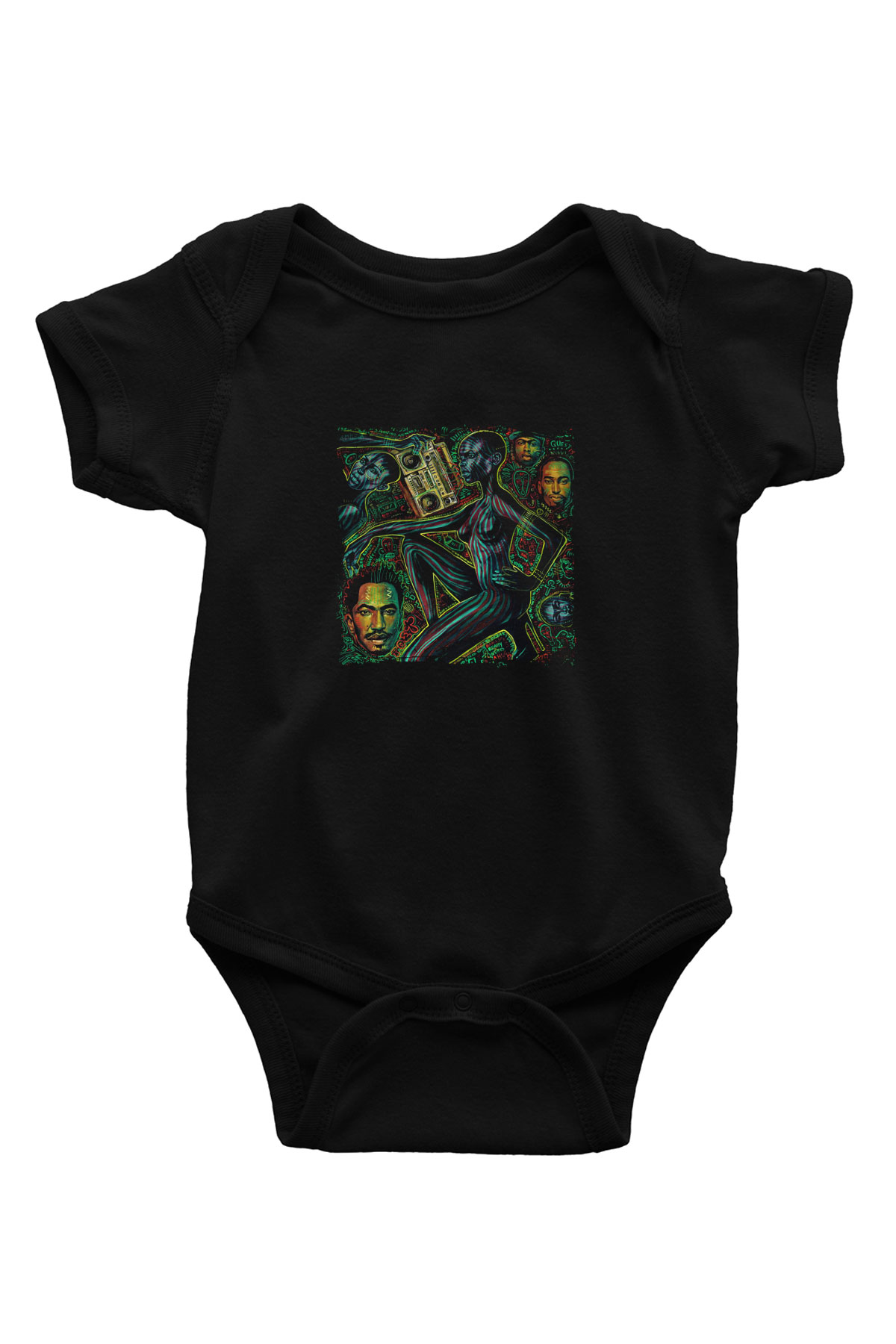 A Tribe Called Quest Baskılı Unisex Siyah Bebek Body - Zıbın