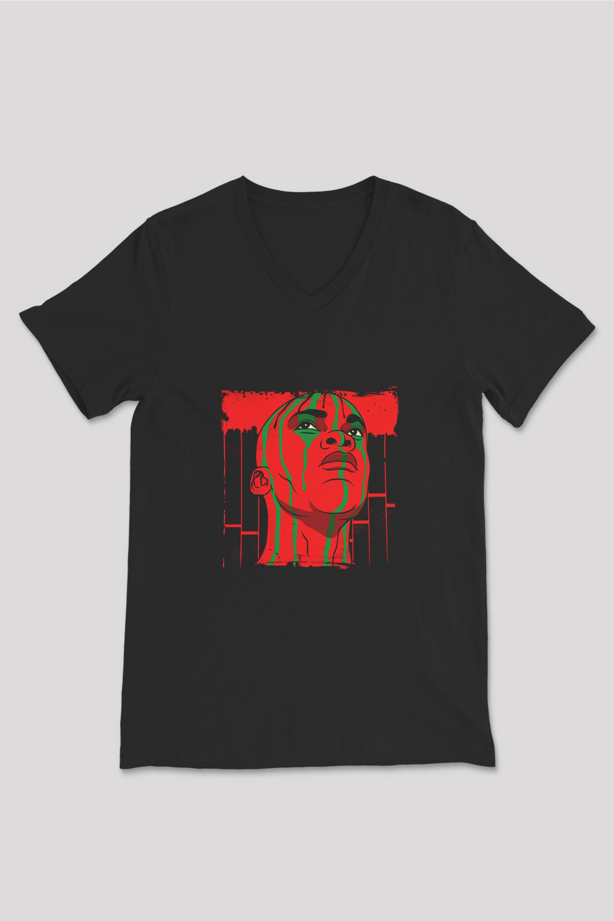 A Tribe Called Quest Baskılı Unisex Siyah V Yaka Tişört