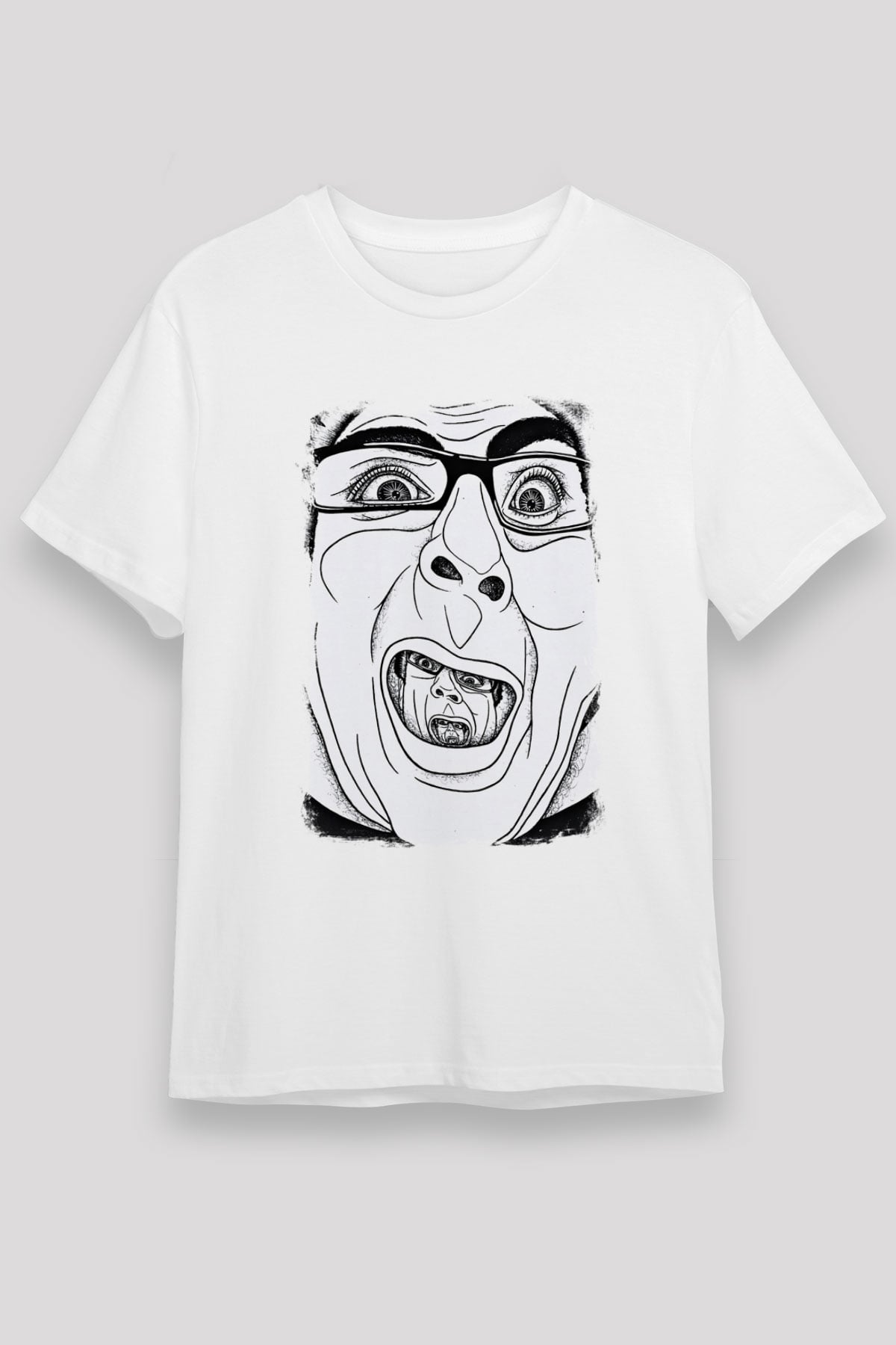 A Wilhelm Scream Baskılı Unisex Beyaz Tişört