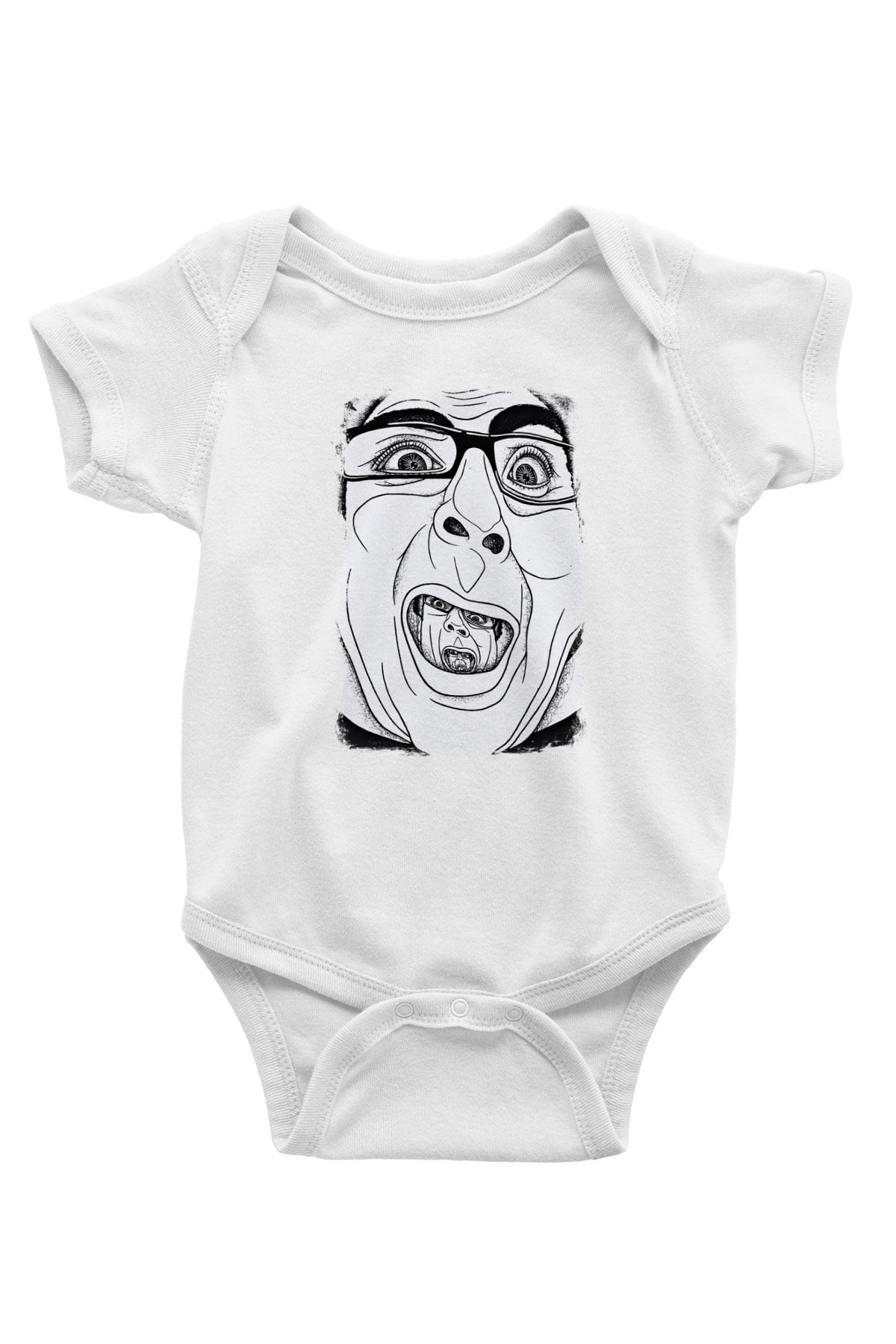 A Wilhelm Scream Baskılı Unisex Beyaz Bebek Body - Zıbın