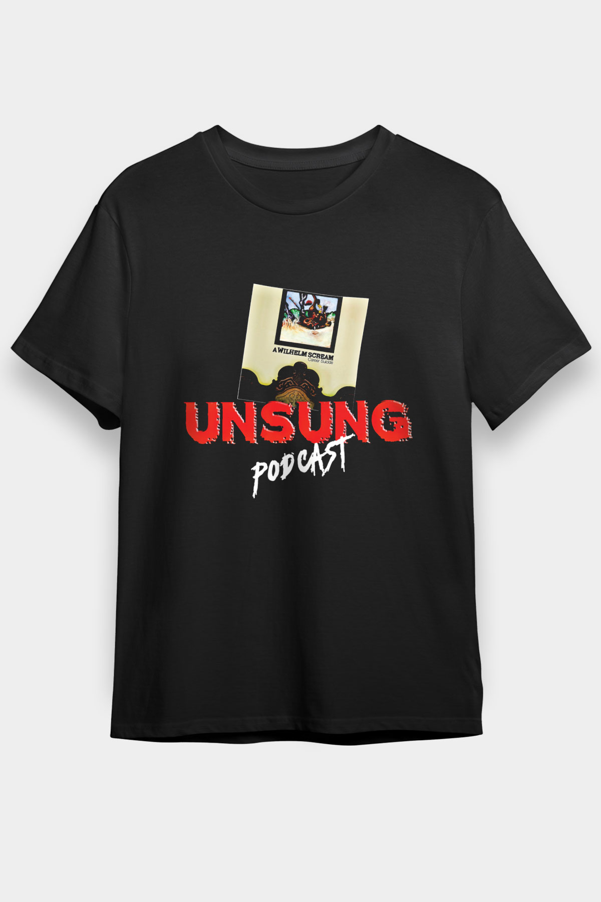 A Wilhelm Scream Baskılı Unisex Siyah Tişört
