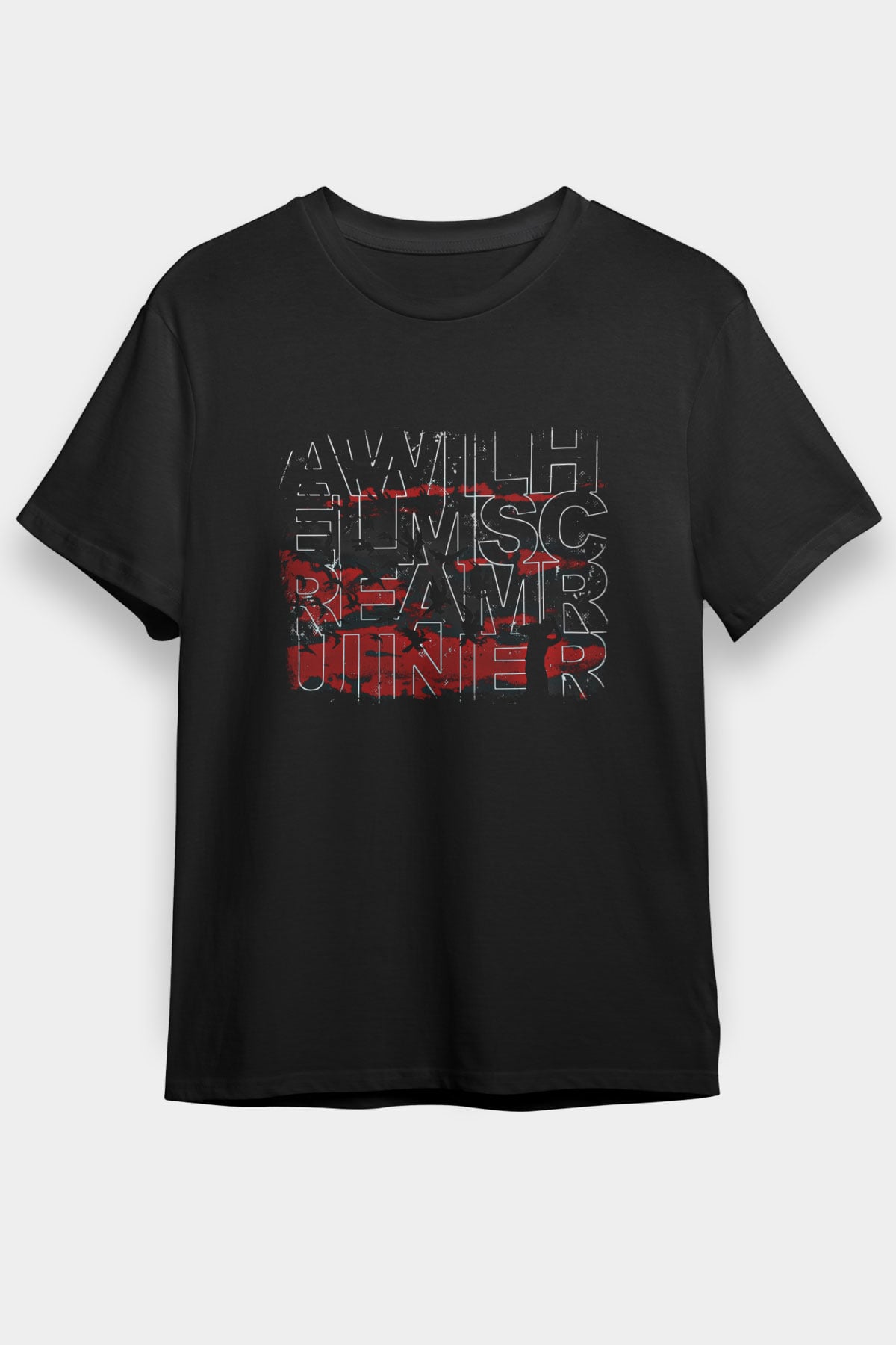 A Wilhelm Scream Baskılı Unisex Siyah Tişört
