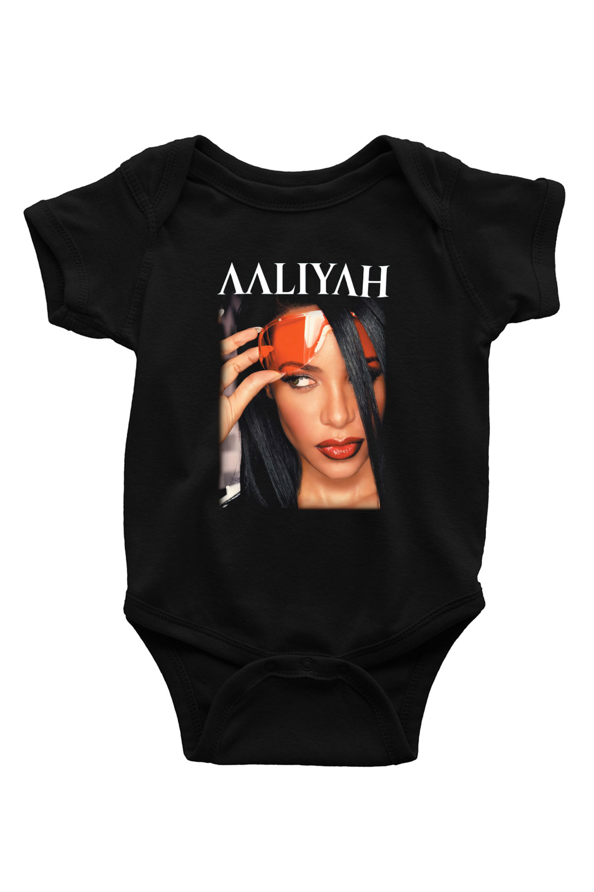 Aaliyah Baskılı Siyah Bebek Body - Zıbın
