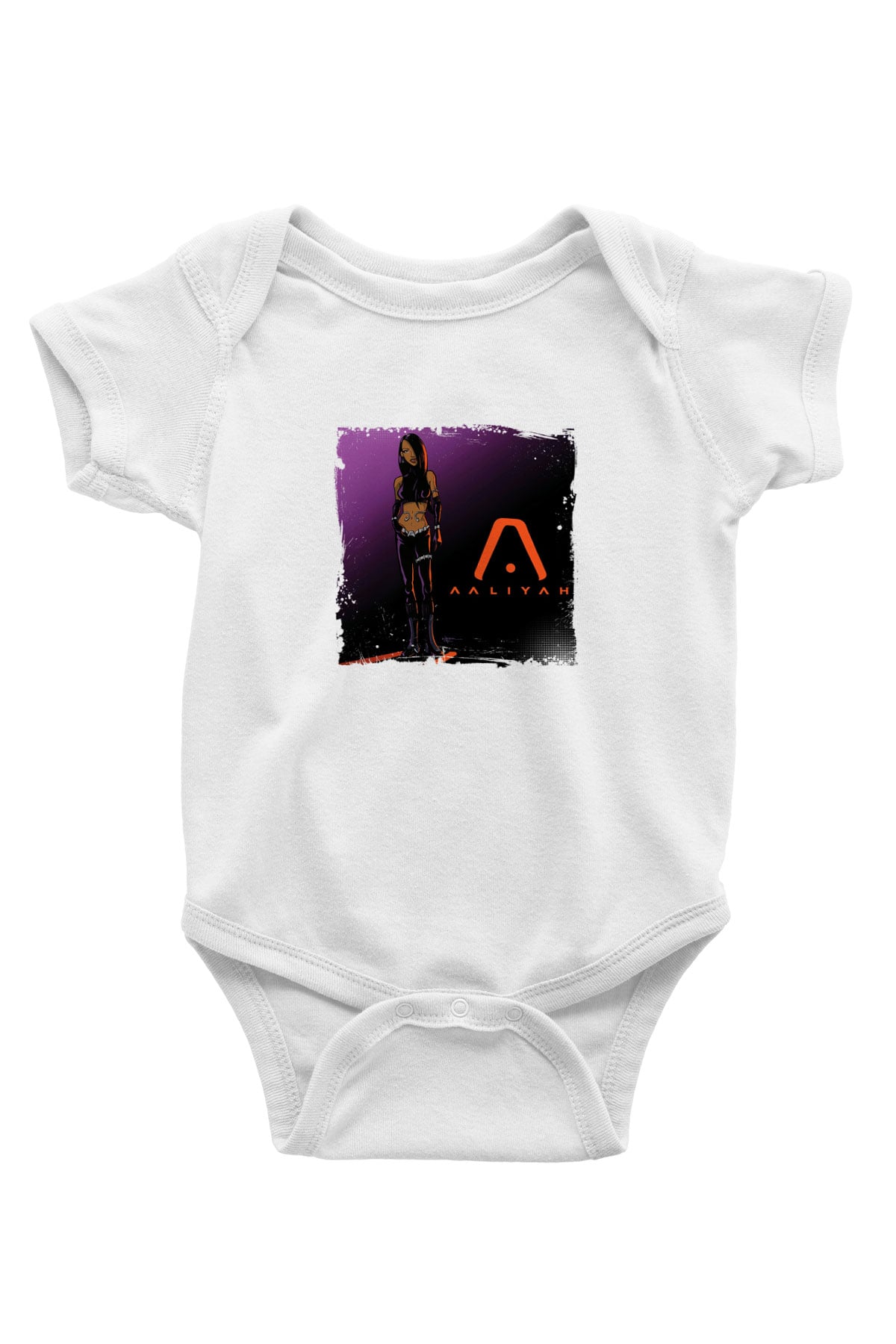 Aaliyah Baskılı Unisex Beyaz Bebek Body - Zıbın