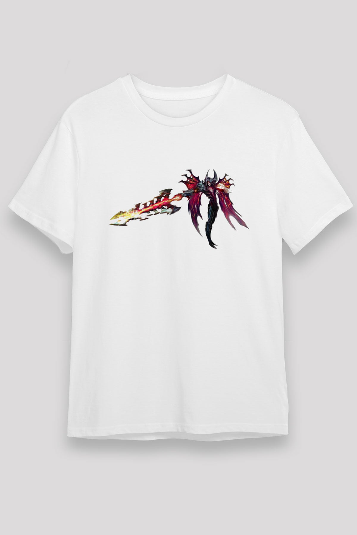 Aatrox James Baskılı Unisex Beyaz Tişört - Tshirt