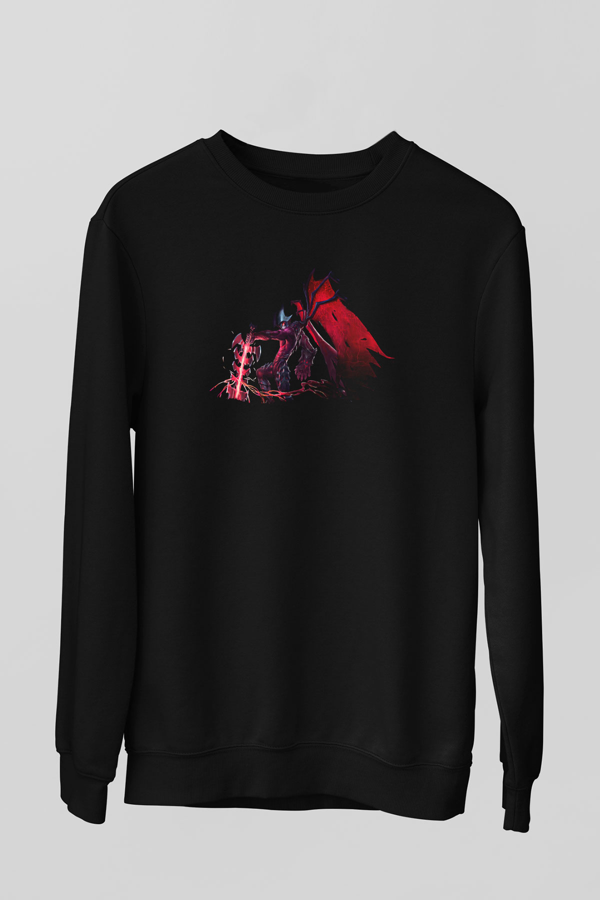 Aatrox James Baskılı Unisex Siyah Sweatshirt