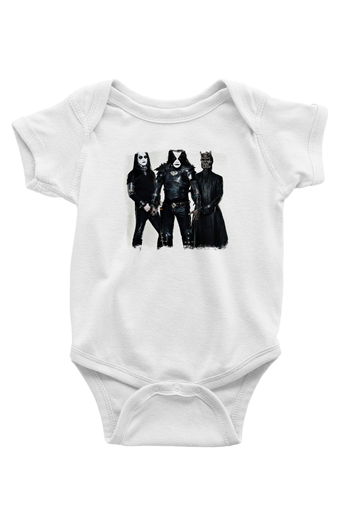 Abbath Baskılı Unisex Beyaz Bebek Body - Zıbın