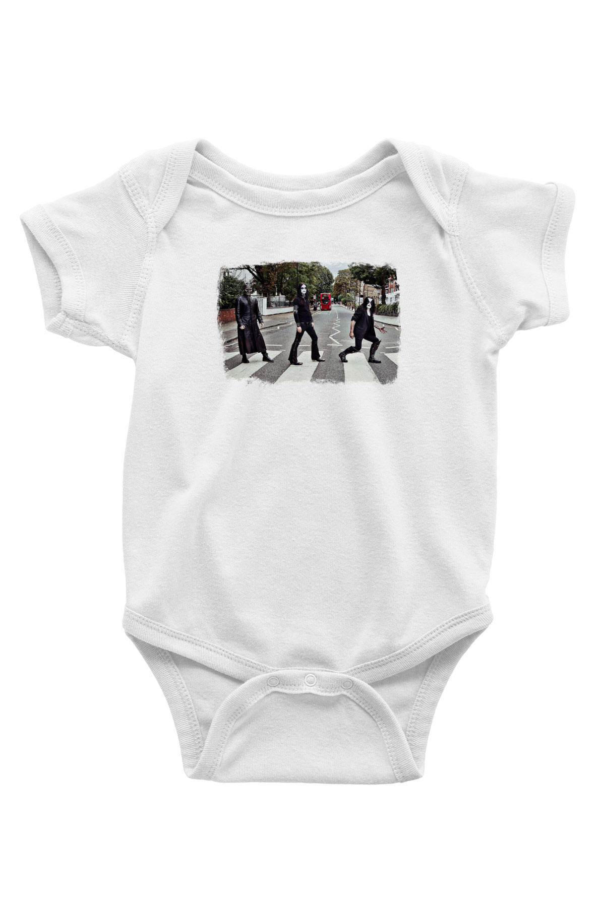 Abbath Baskılı Unisex Beyaz Bebek Body - Zıbın