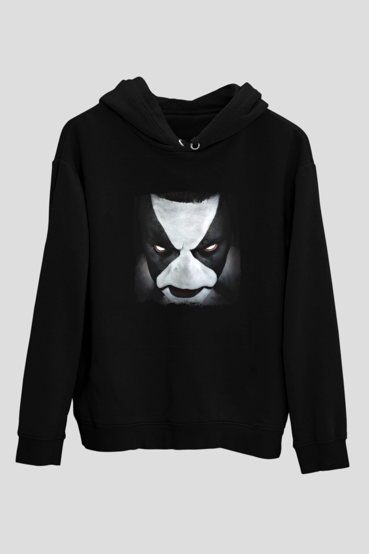 Abbath Baskılı Unisex Siyah Hoodie
