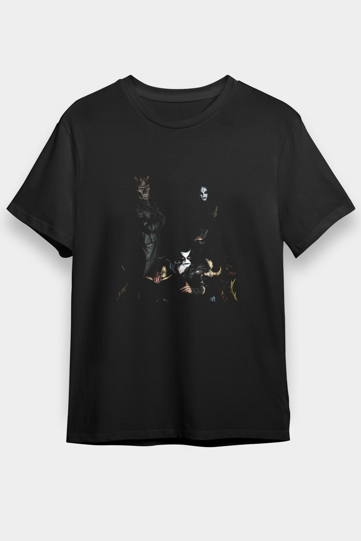 Abbath Baskılı Unisex Siyah Tişört