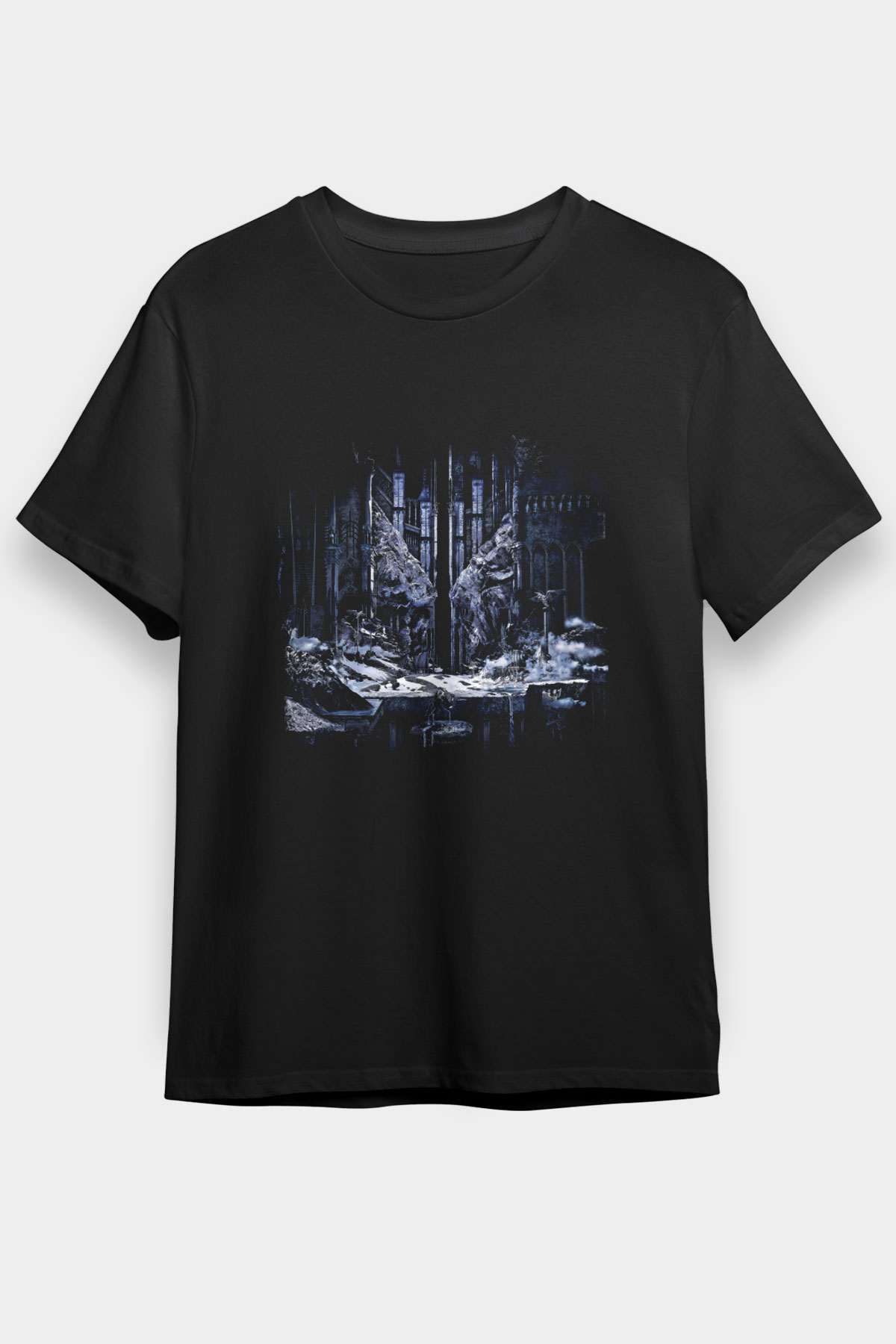 Abbath Baskılı Unisex Siyah Tişört