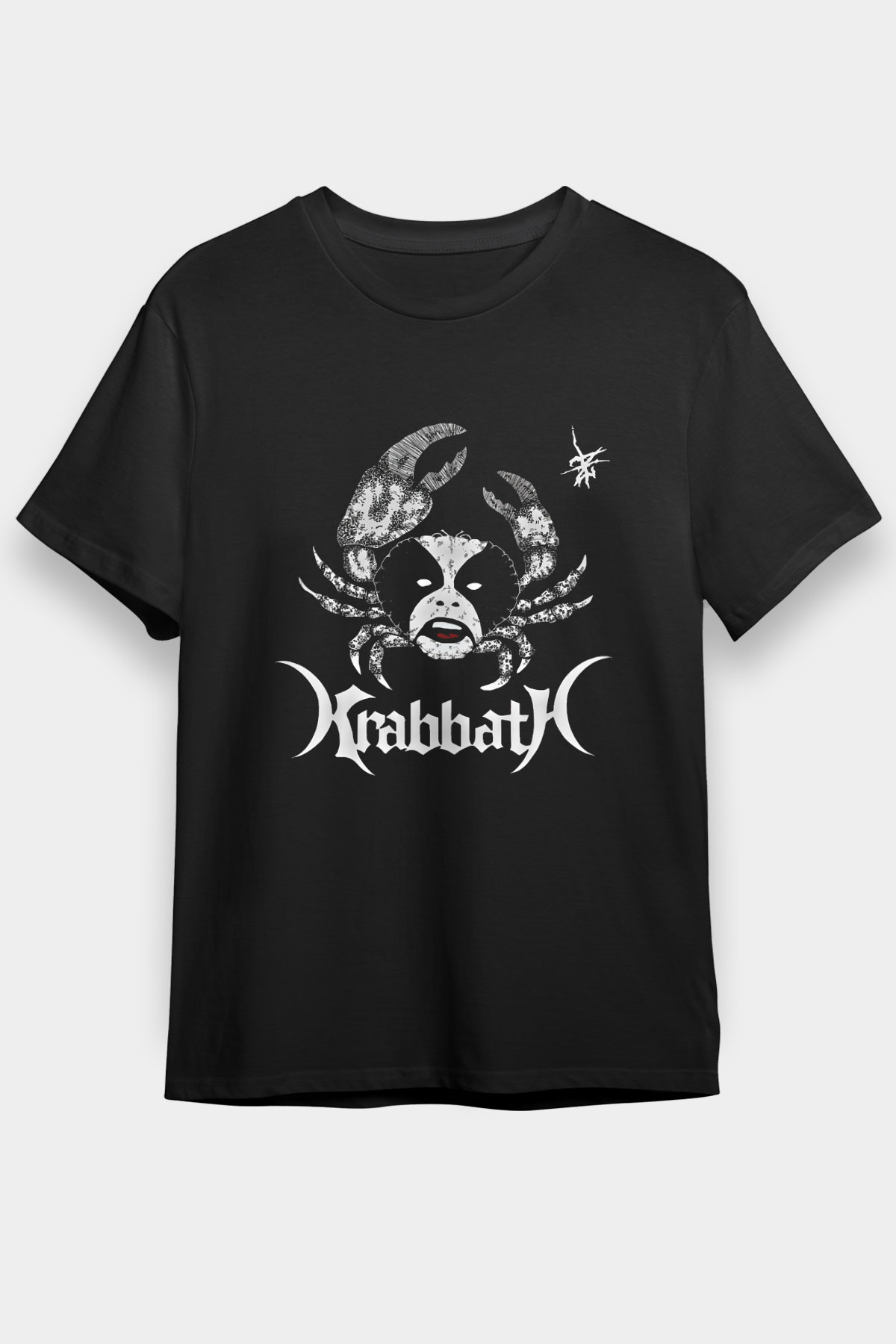 Abbath Baskılı Unisex Siyah Tişört