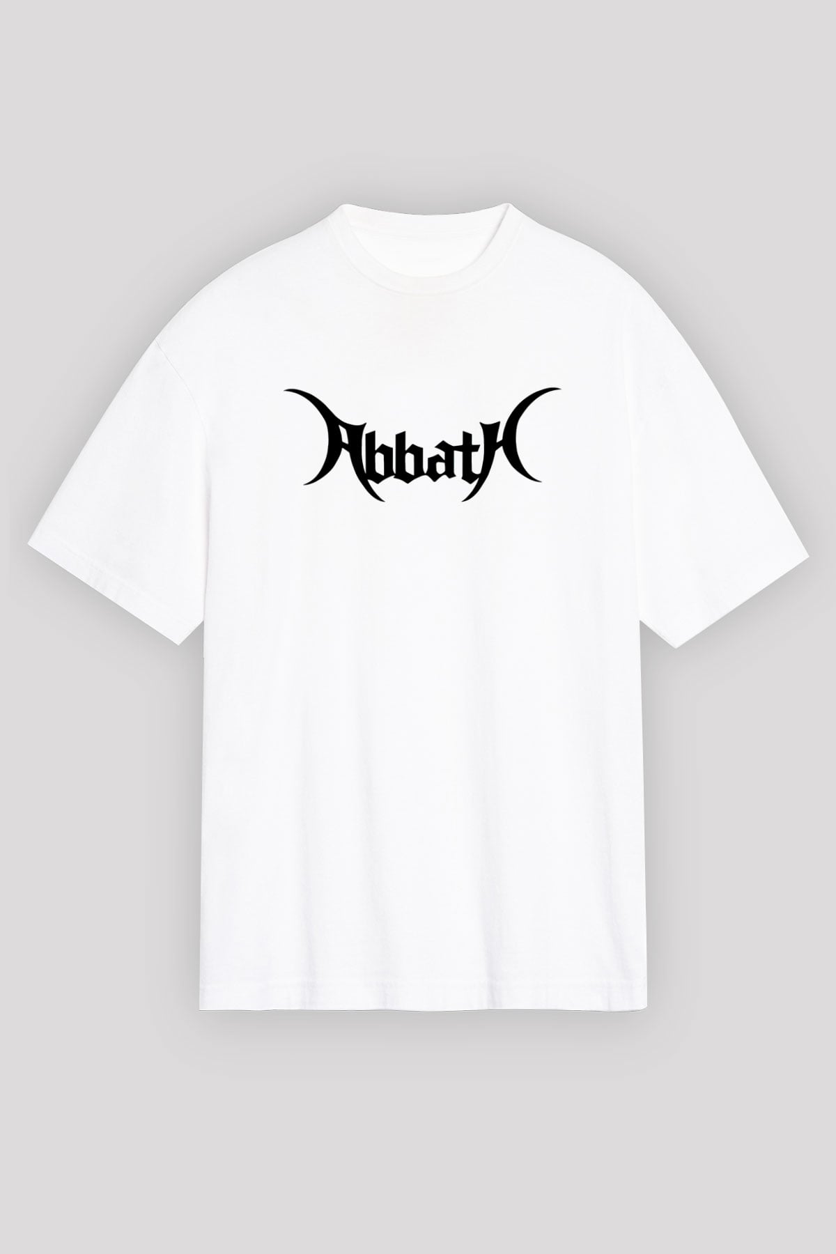 Abbath Beyaz Unisex Oversize Tişört T-Shirt