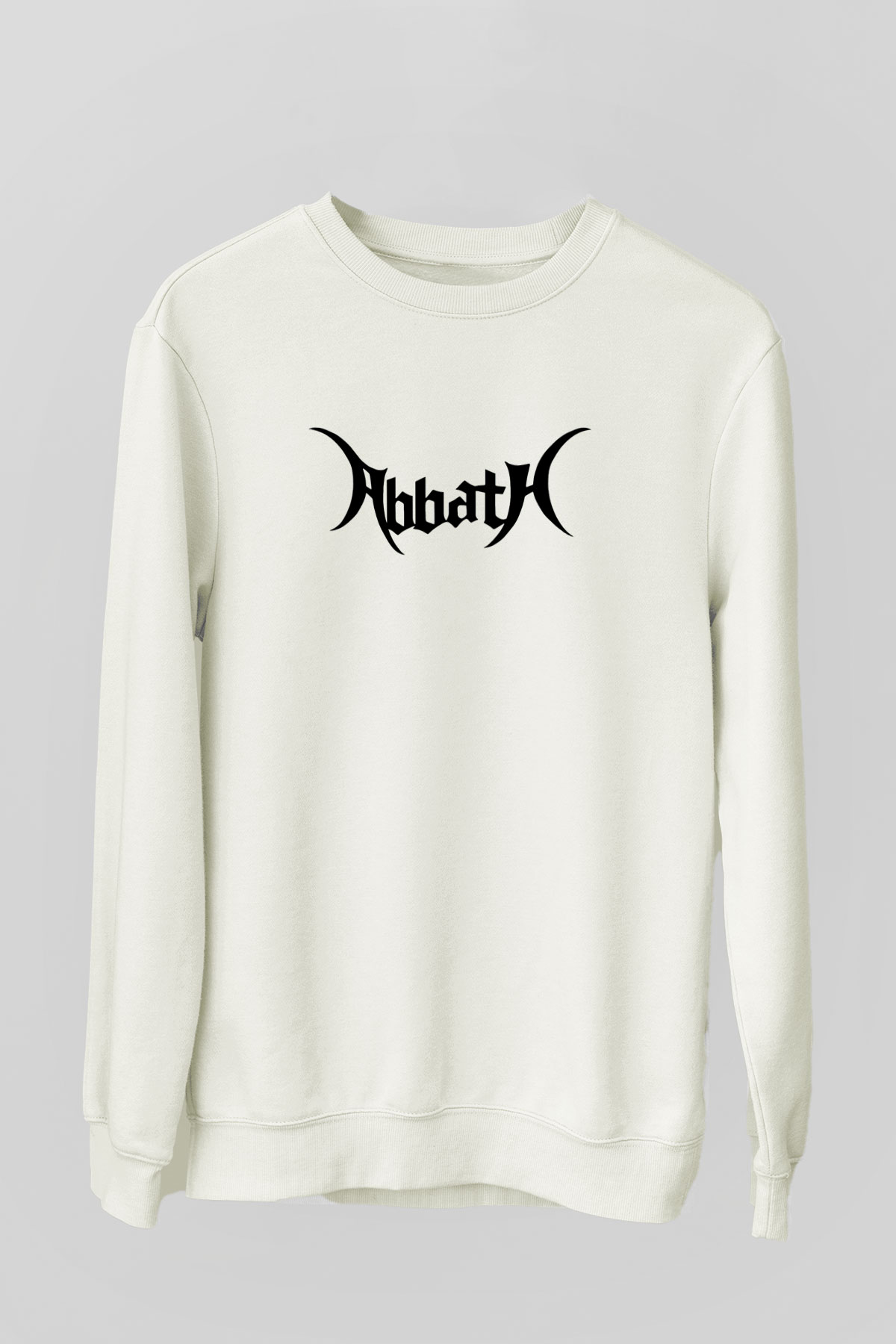 Abbath Beyaz Unisex Sweatshirt
