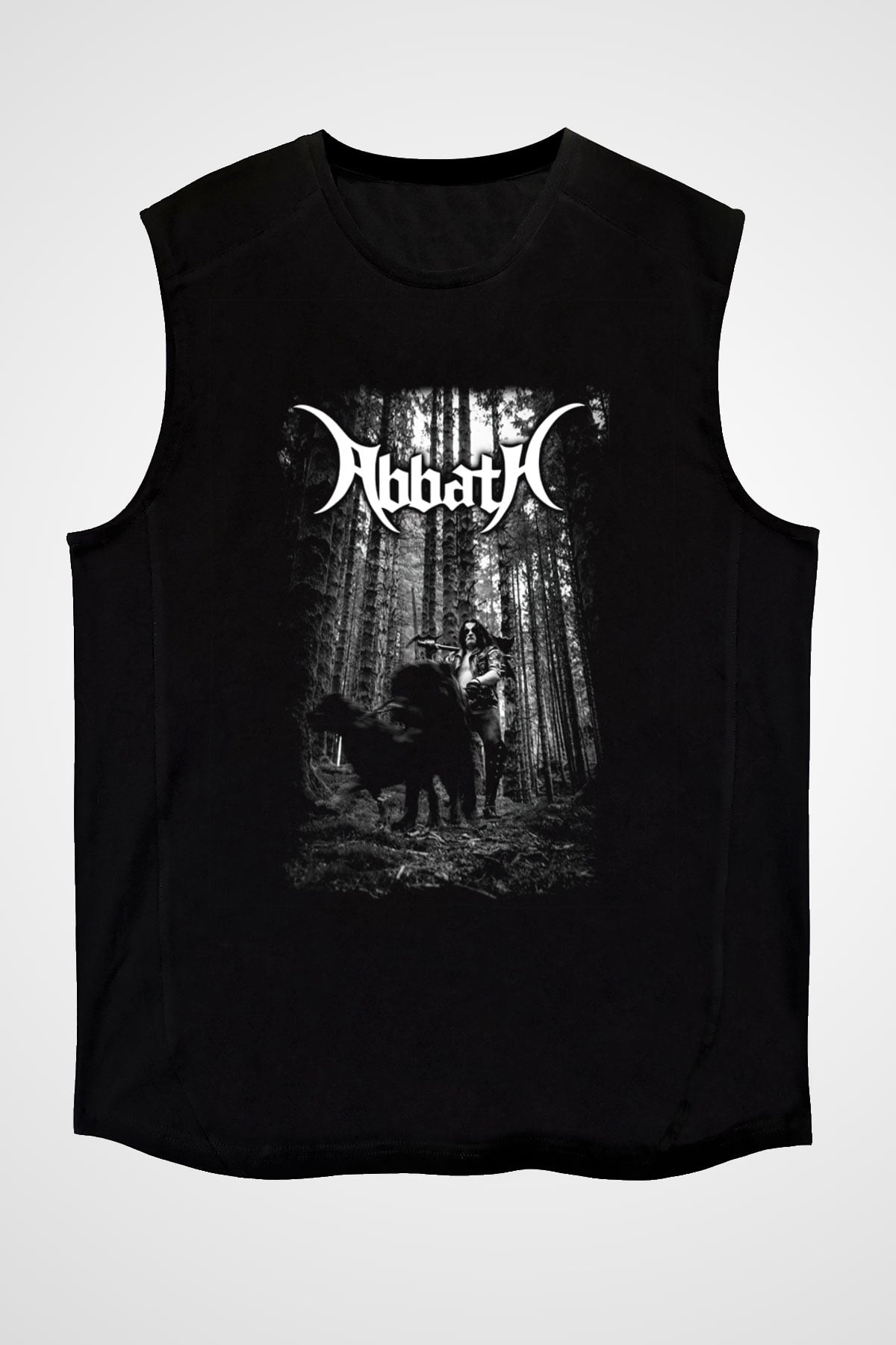 Abbath Siyah Unisex Kolsuz Tişört