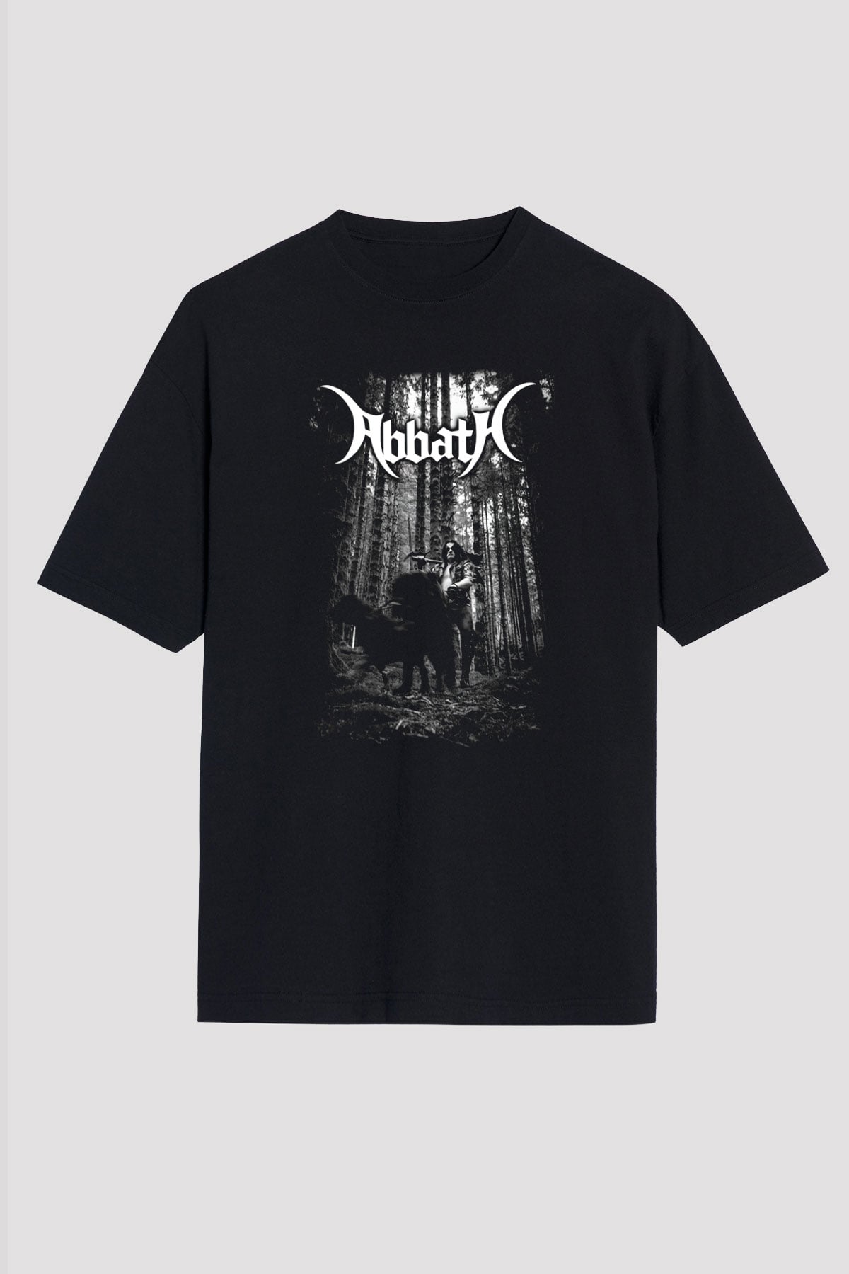 Abbath Siyah Unisex Oversize Tişört T-Shirt