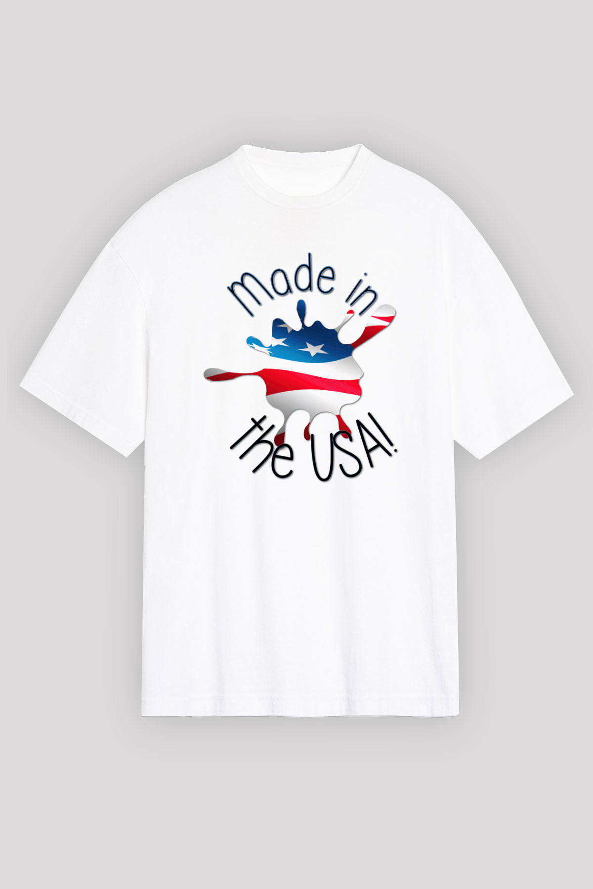 ABD Beyaz Unisex Oversize Tişört T-Shirt