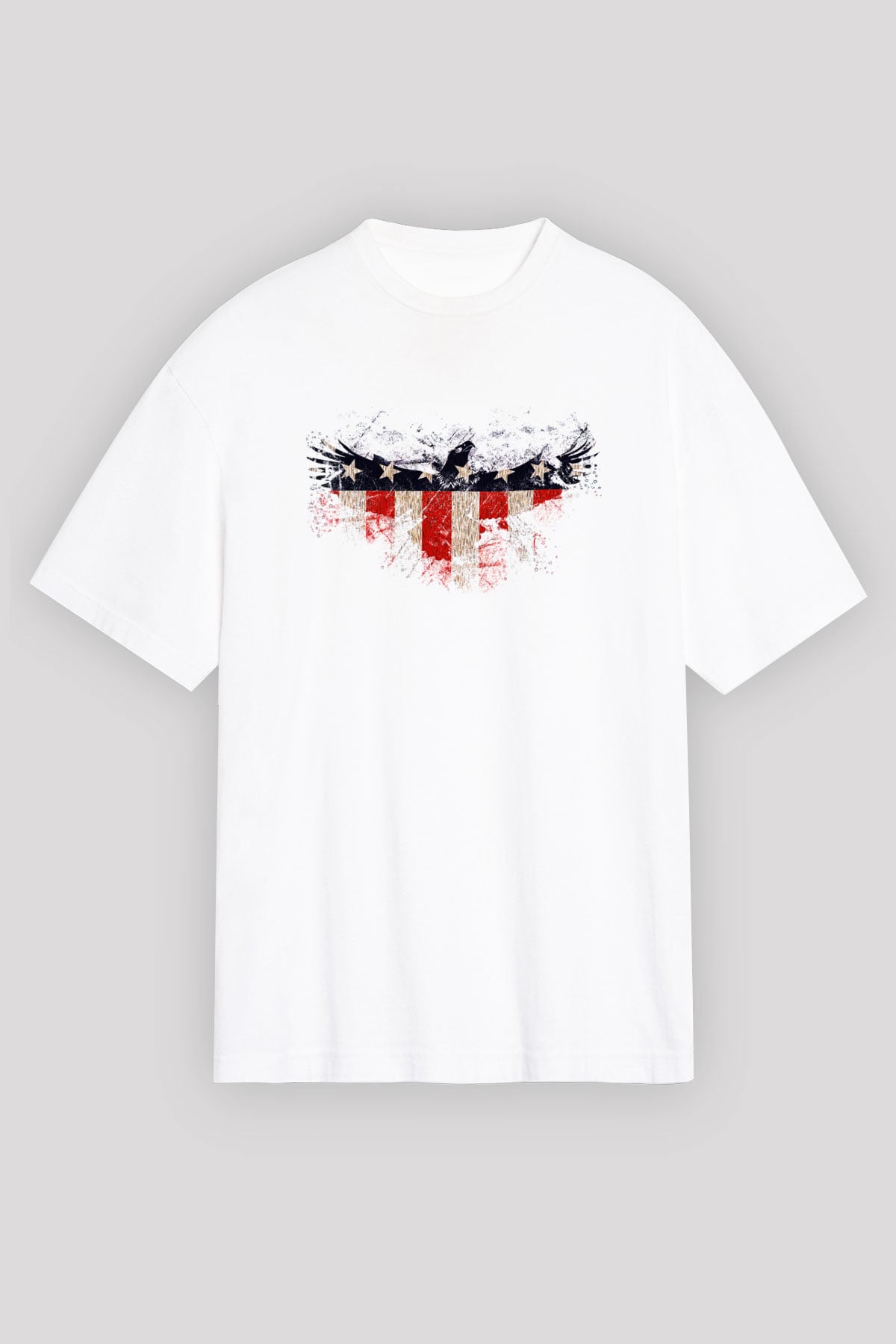ABD Beyaz Unisex Oversize Tişört T-Shirt