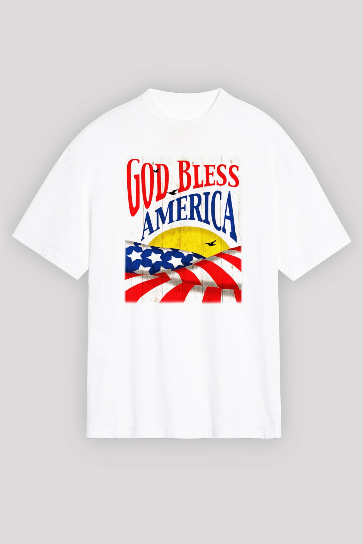 ABD Beyaz Unisex Oversize Tişört T-Shirt