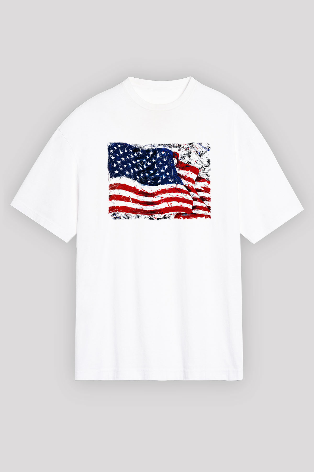 ABD Beyaz Unisex Oversize Tişört T-Shirt