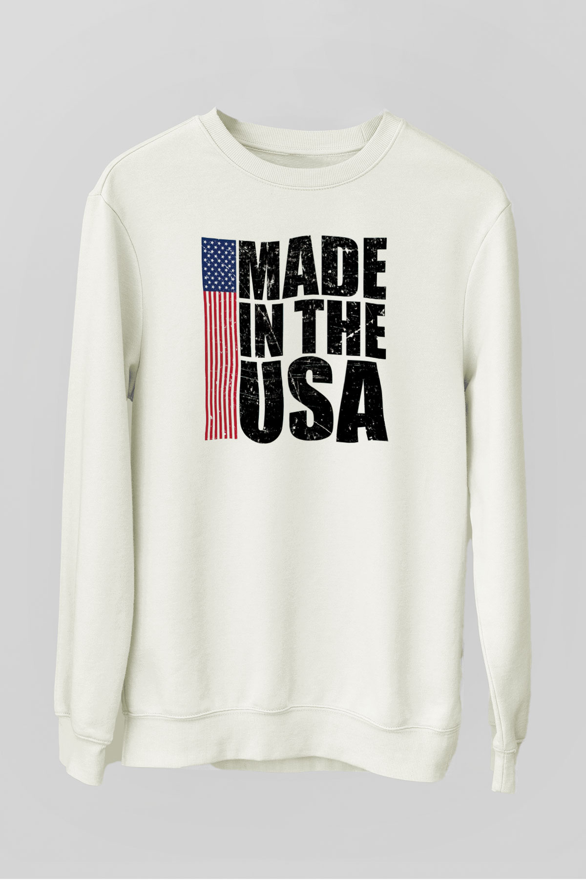 ABD Beyaz Unisex Sweatshirt