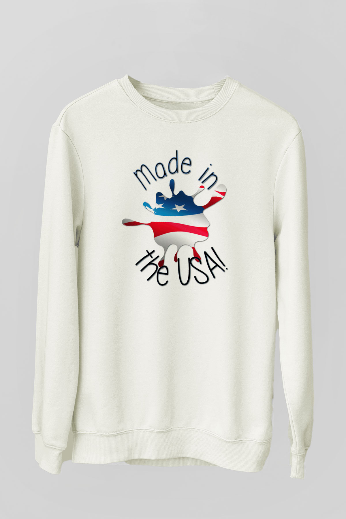 ABD Beyaz Unisex Sweatshirt